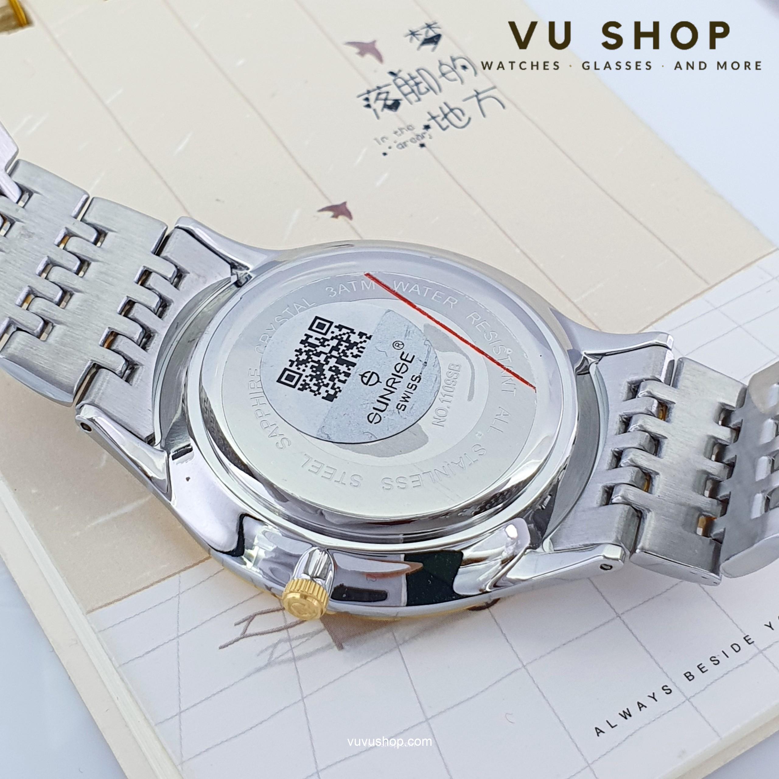 Đồng hồ đôi SUNRISE 1109SB 2 lịch Chính hãng - Ảnh 10