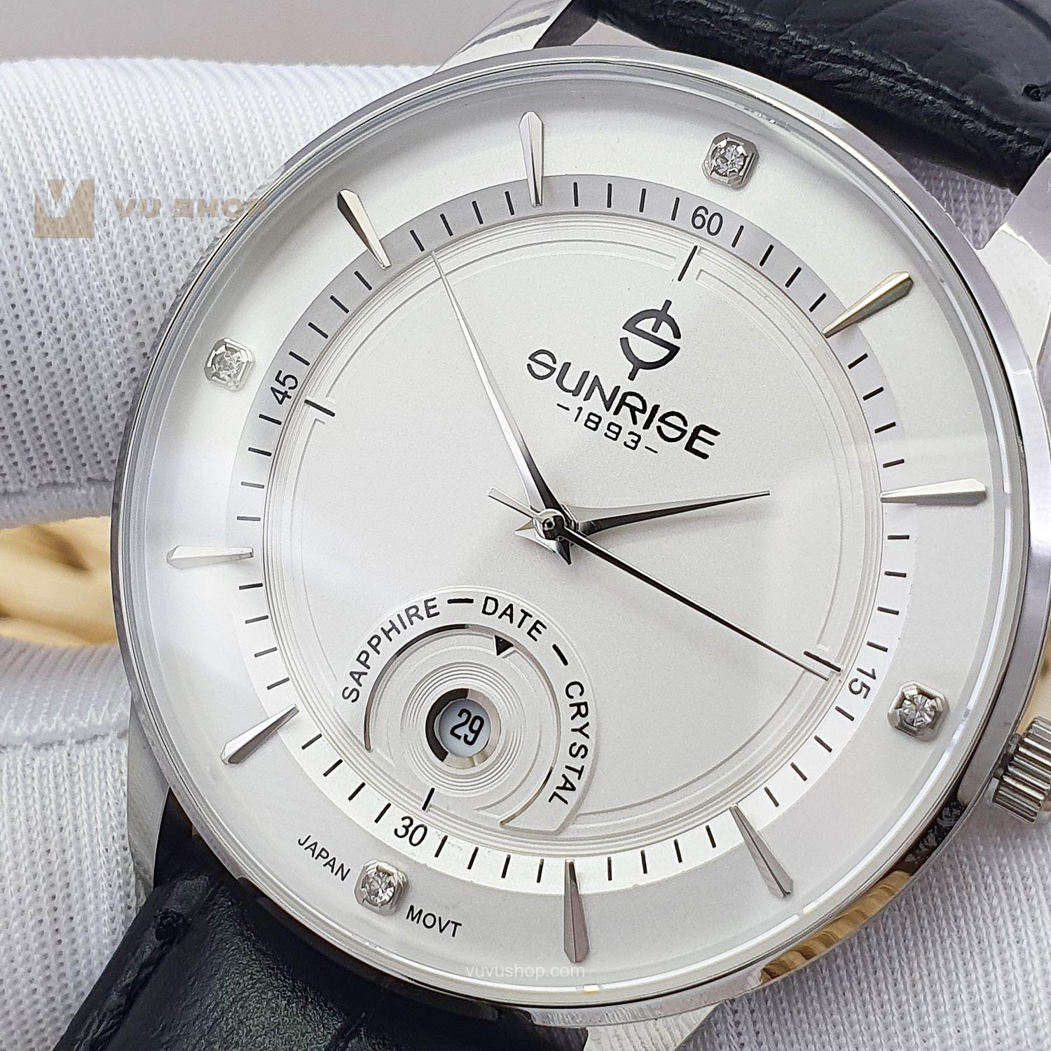 Đồng hồ đôi SUNRISE 1223PA dây da - Chính hãng (Có bán lẻ) - Ảnh 7