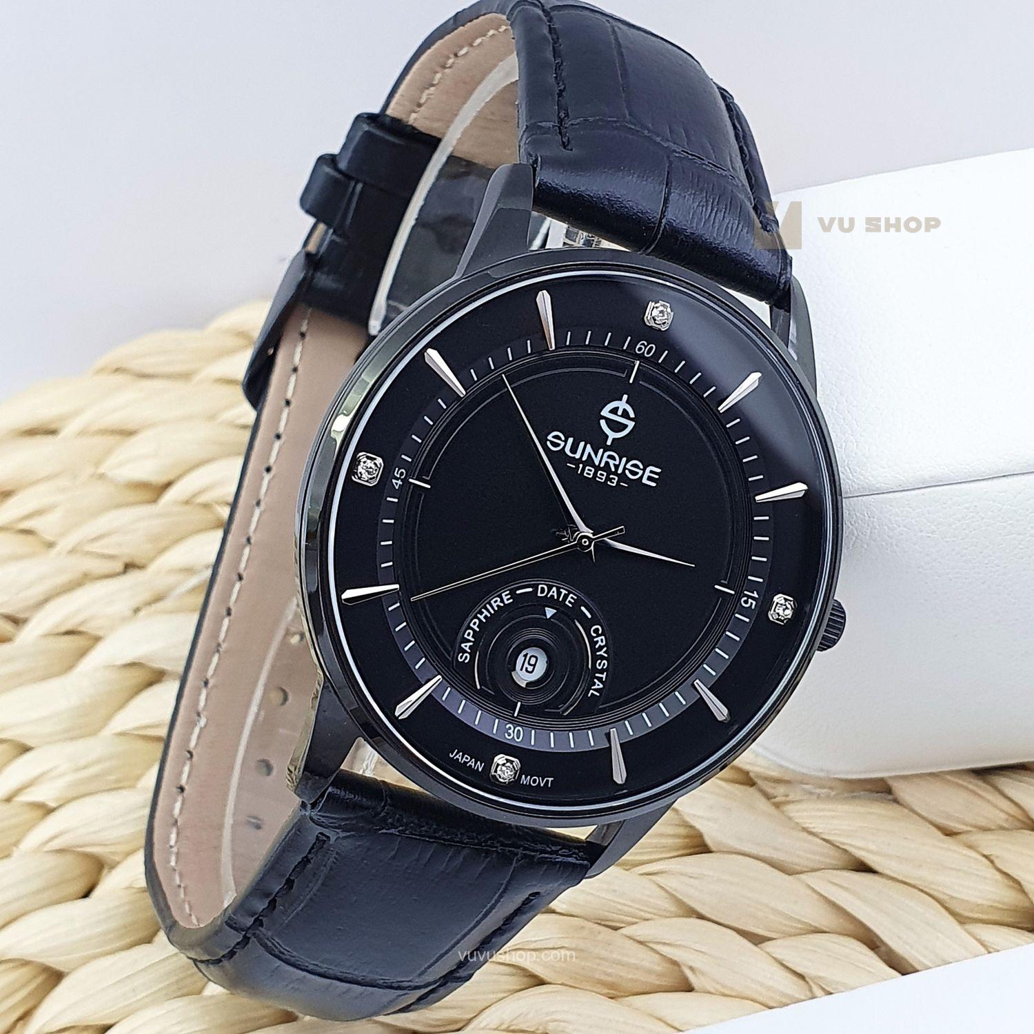 Đồng hồ nam SUNRISE 1223PA dây da - Chính hãng - Ảnh 7