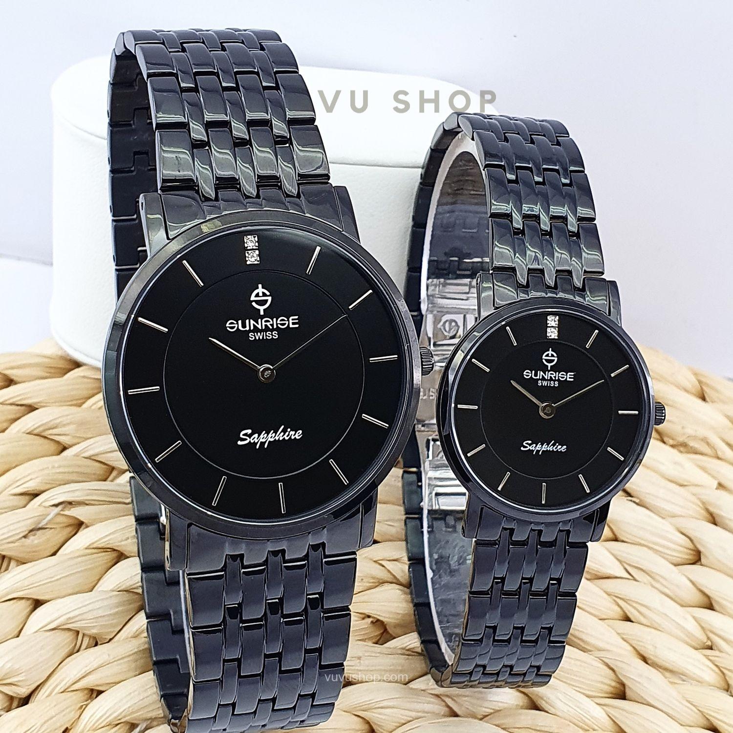 Đồng hồ đôi SUNRISE DM737SWC Siêu mỏng Chính hãng