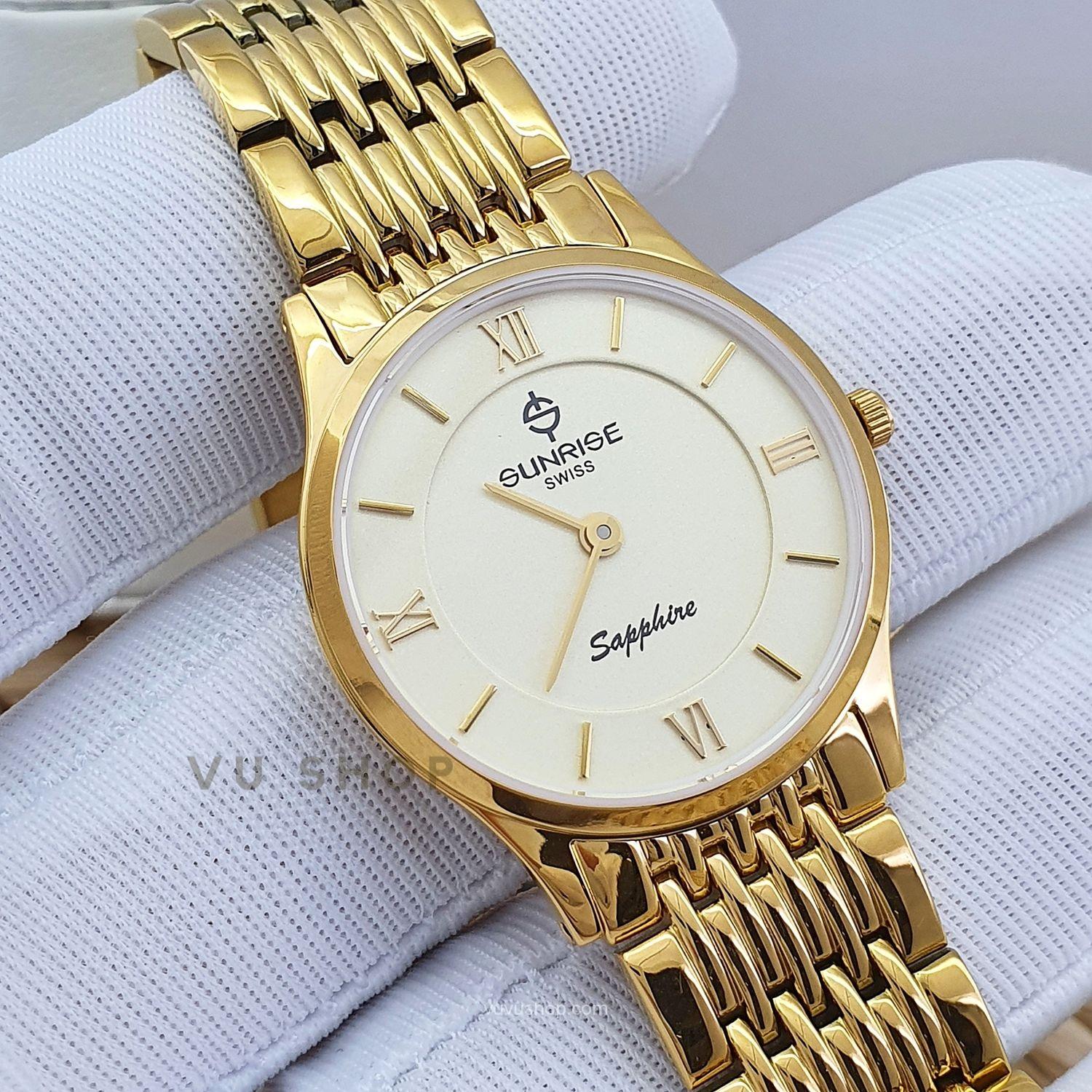 Đồng hồ đôi SUNRISE DM736SWC Siêu mỏng Chính hãng - Ảnh 6