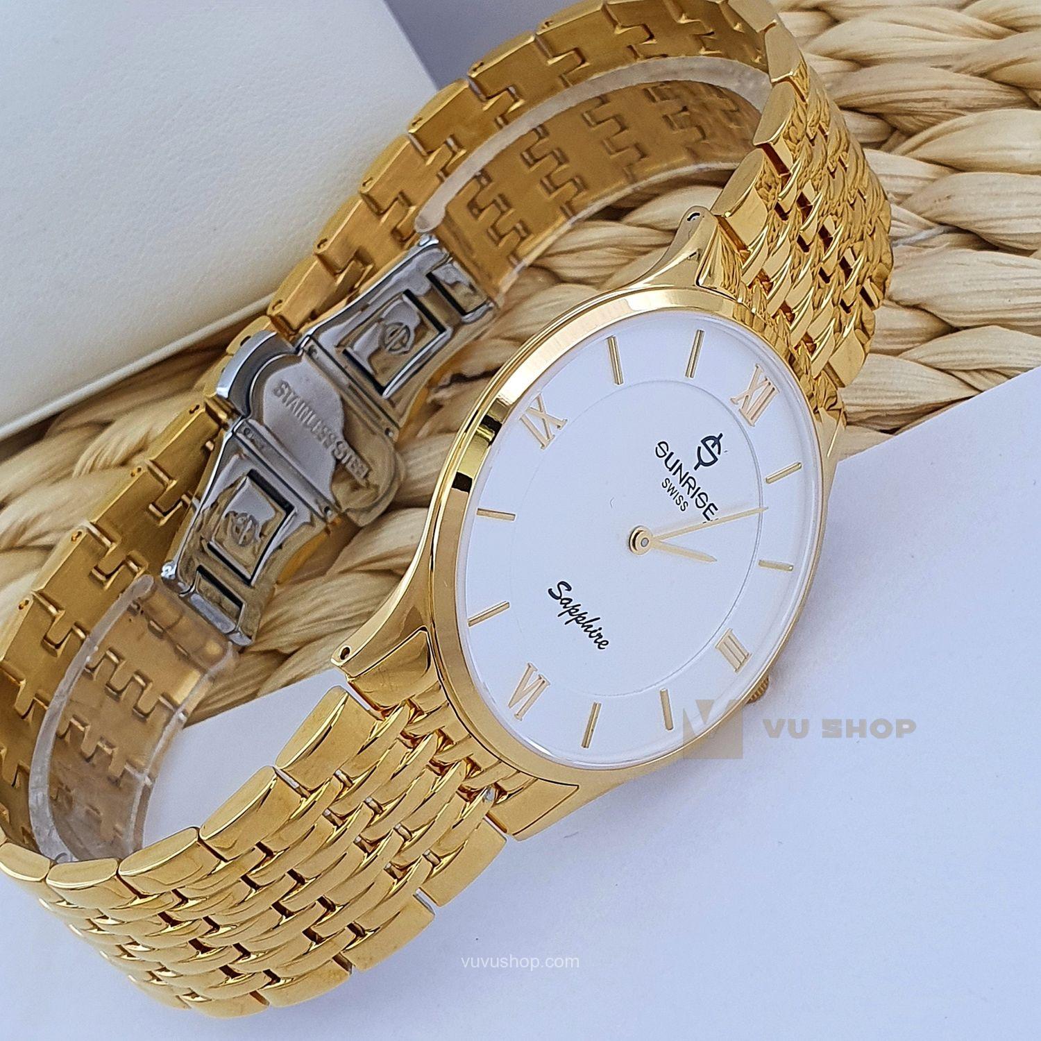 Đồng hồ nam SUNRISE DM736SWC Siêu mỏng Chính hãng - Ảnh 4