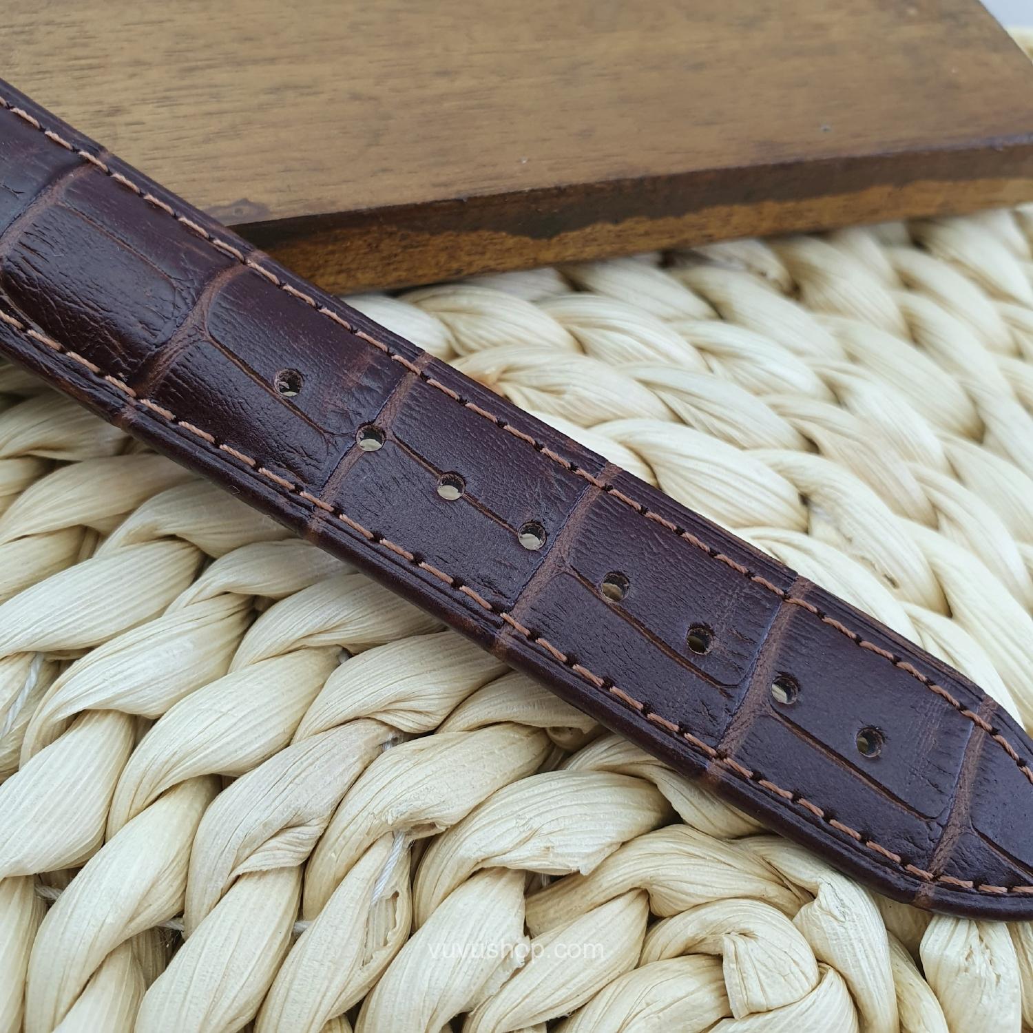 DÂY ĐỒNG HỒ VÂN DA CÁ SẤU - KÈM KHÓA (Bản mỏng, nhiều size) - Ảnh 4