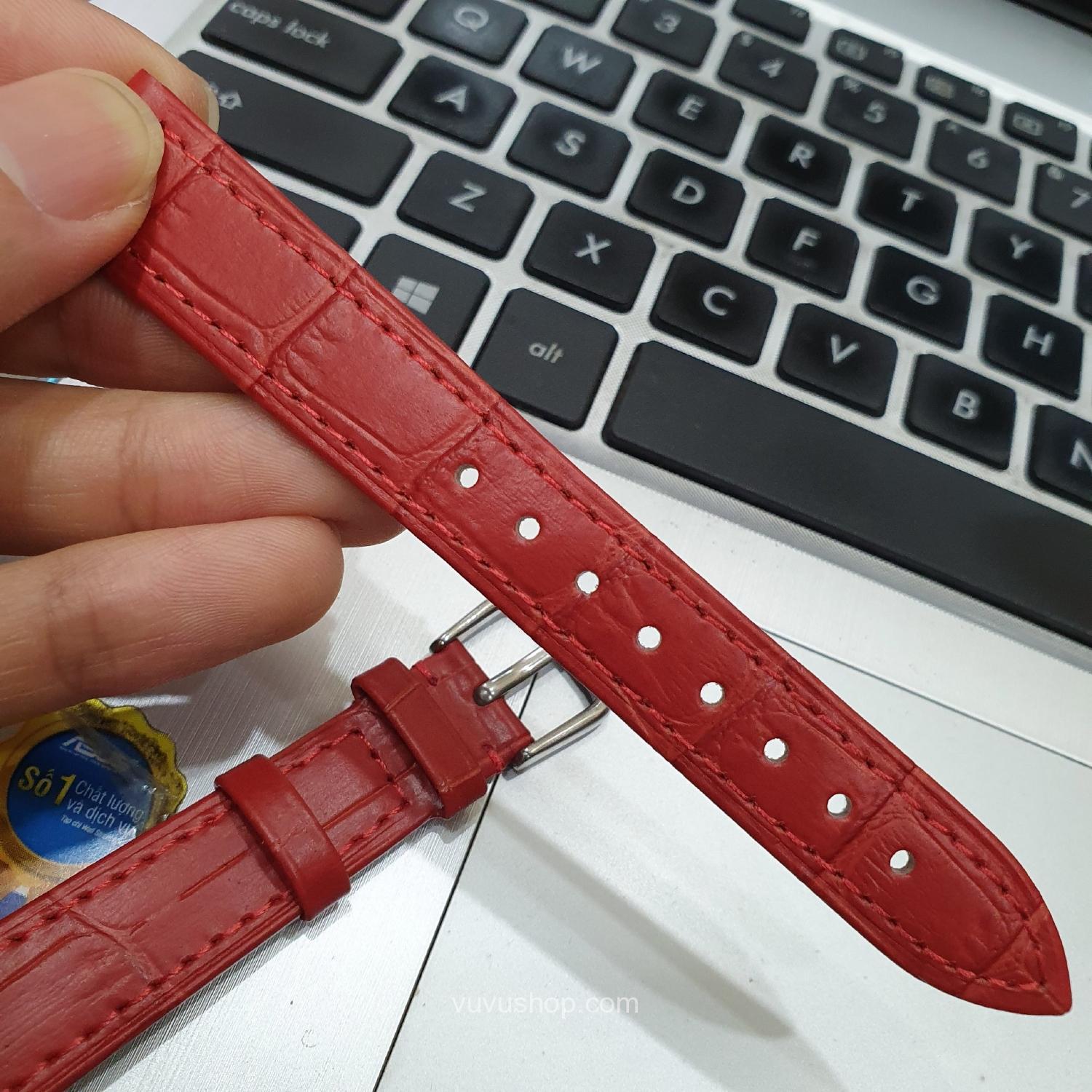 DÂY ĐỒNG HỒ VÂN DA CÁ SẤU - KÈM KHÓA (Bản mỏng, nhiều size) - Ảnh 3