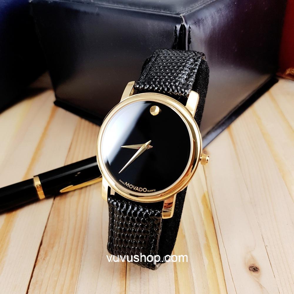 Đồng hồ đôi MOVADO dây da - Kính Sapphire (Có bán lẻ) - Ảnh 8