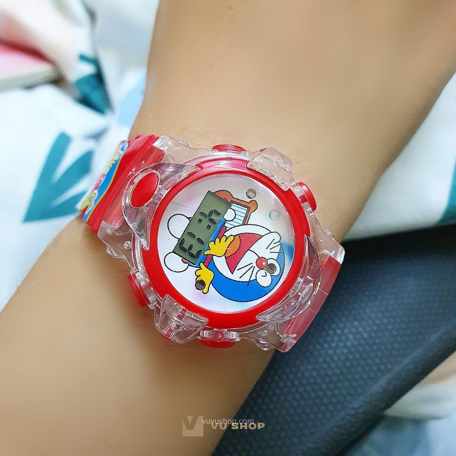 Đồng hồ trẻ em hoạt hình đèn led kèm nhạc nhiều màu - Ảnh 4