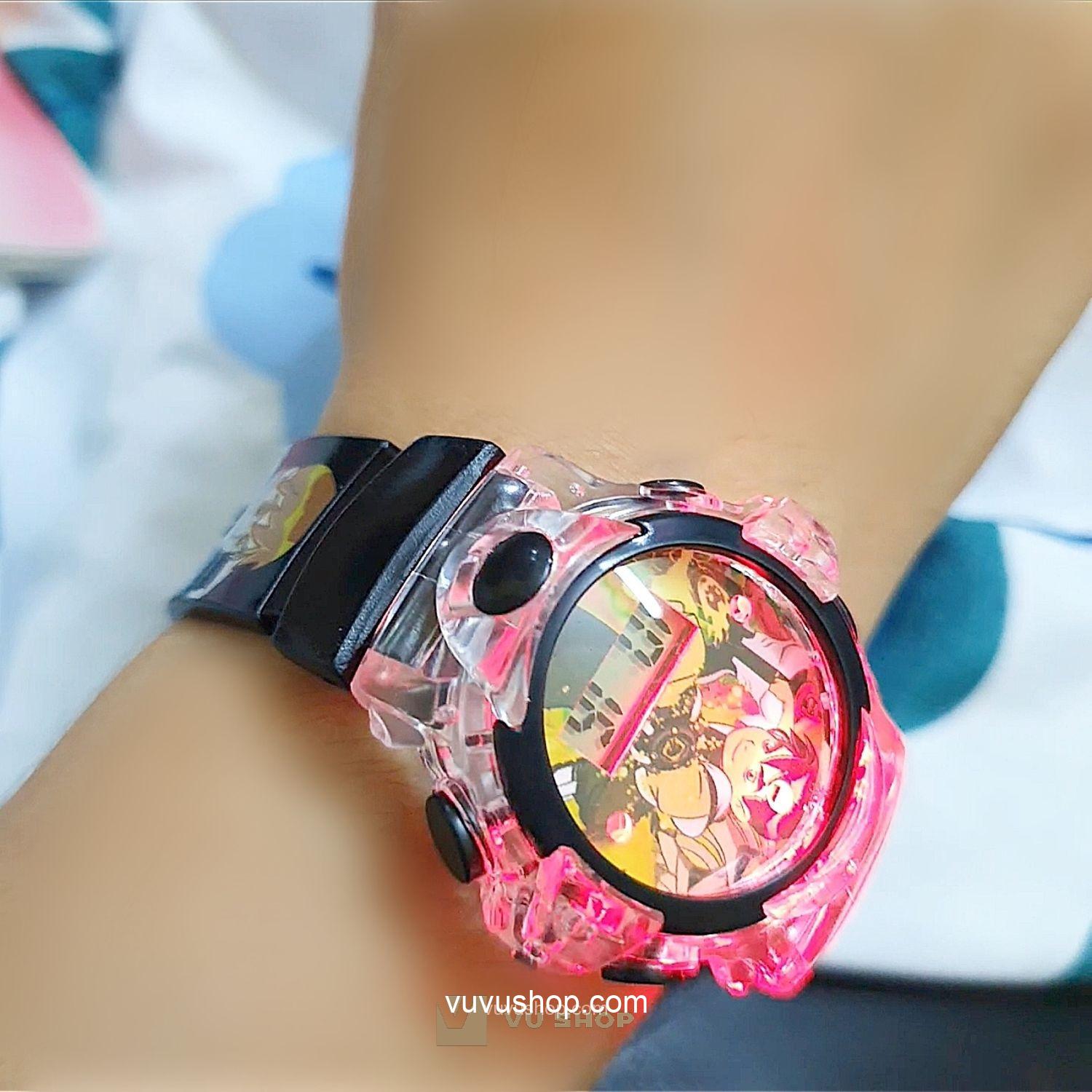 Đồng hồ trẻ em hoạt hình đèn led kèm nhạc nhiều màu - Ảnh 10