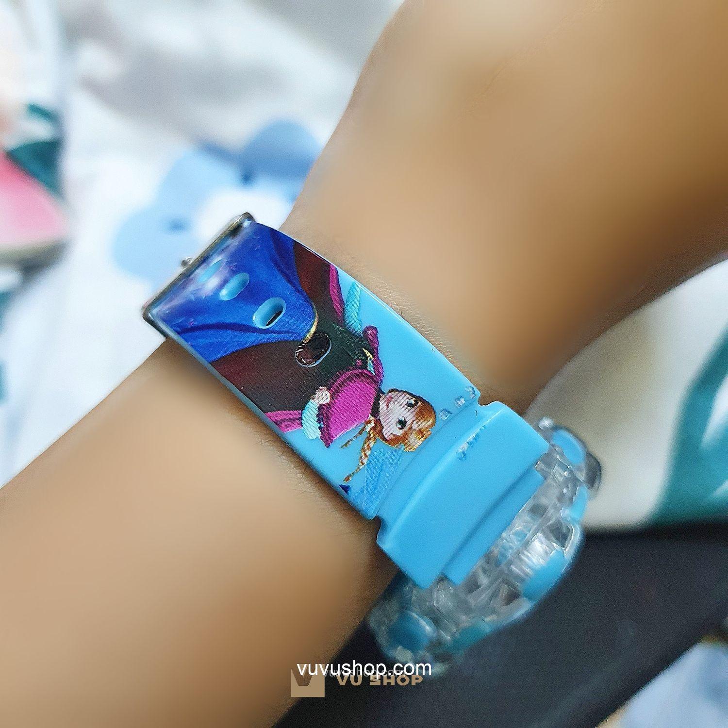 Đồng hồ trẻ em hoạt hình đèn led kèm nhạc nhiều màu - Ảnh 8