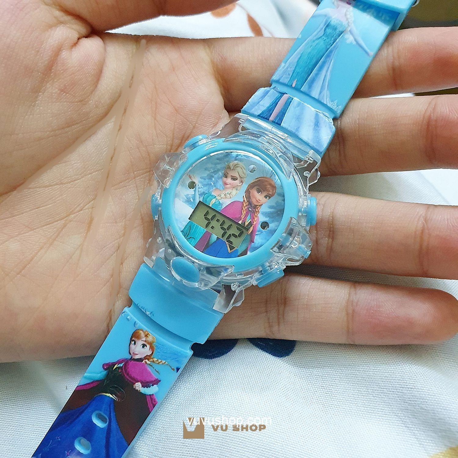 Đồng hồ trẻ em hoạt hình đèn led kèm nhạc nhiều màu - Ảnh 9