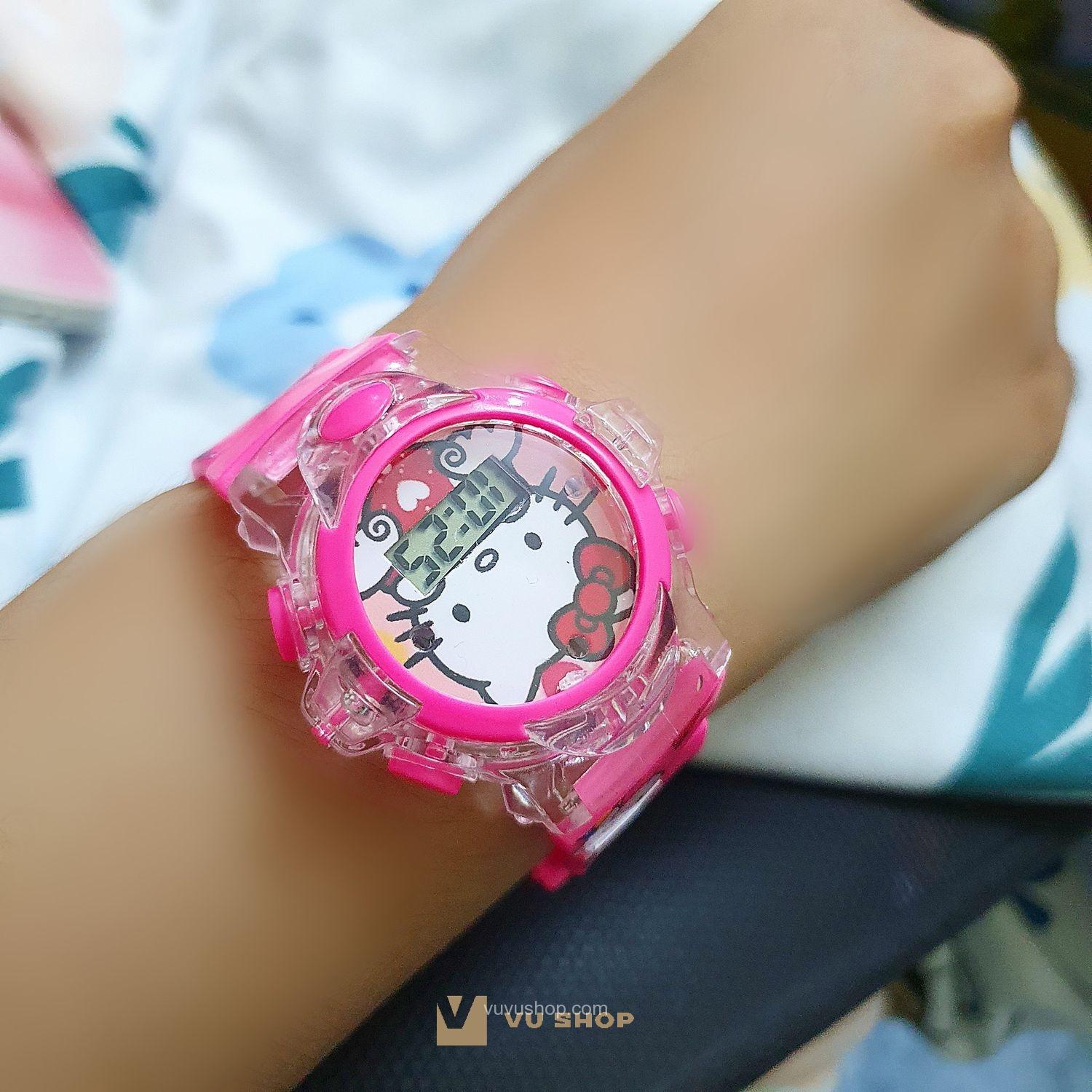 Đồng hồ trẻ em hoạt hình đèn led kèm nhạc nhiều màu - Ảnh 5