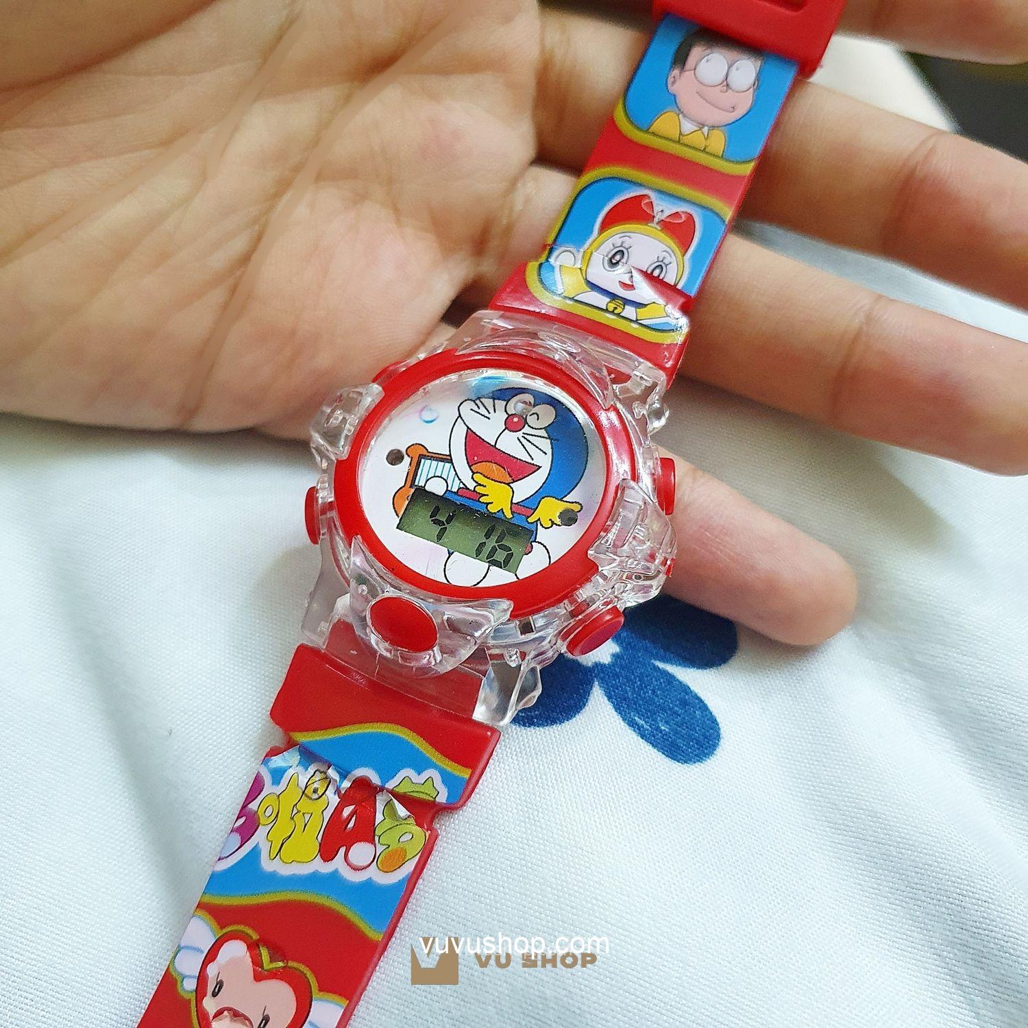 Đồng hồ trẻ em hoạt hình đèn led kèm nhạc nhiều màu - Ảnh 13