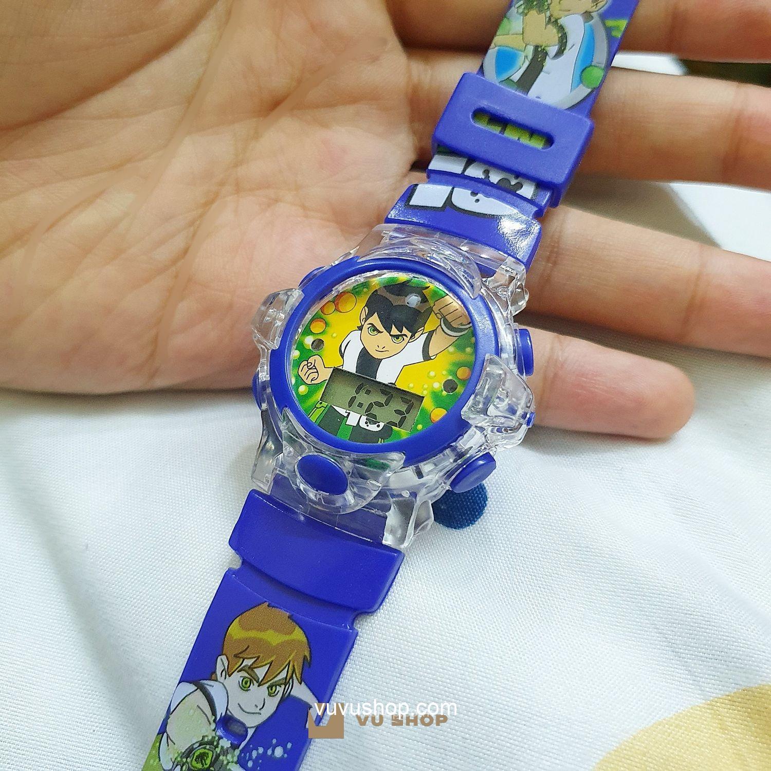 Đồng hồ trẻ em hoạt hình đèn led kèm nhạc nhiều màu - Ảnh 7