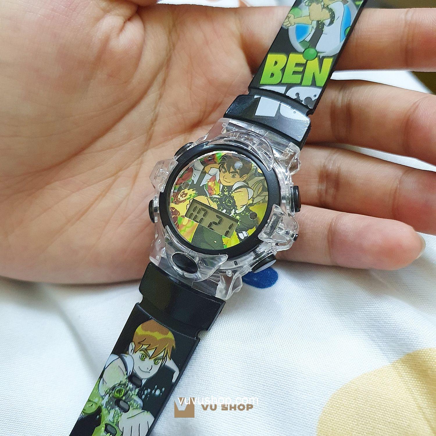 Đồng hồ trẻ em hoạt hình đèn led kèm nhạc nhiều màu - Ảnh 11