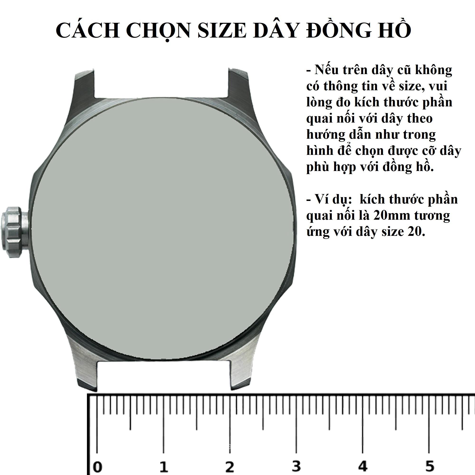 DÂY ĐỒNG HỒ VÂN DA CÁ SẤU - KÈM KHÓA (Bản mỏng, nhiều size) - Ảnh 4