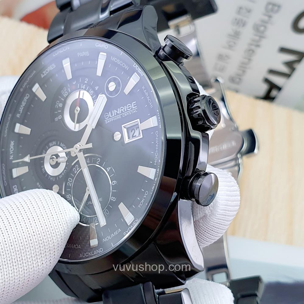 Đồng hồ nam SUNRISE 1135SA World time - Chính hãng - Ảnh 3