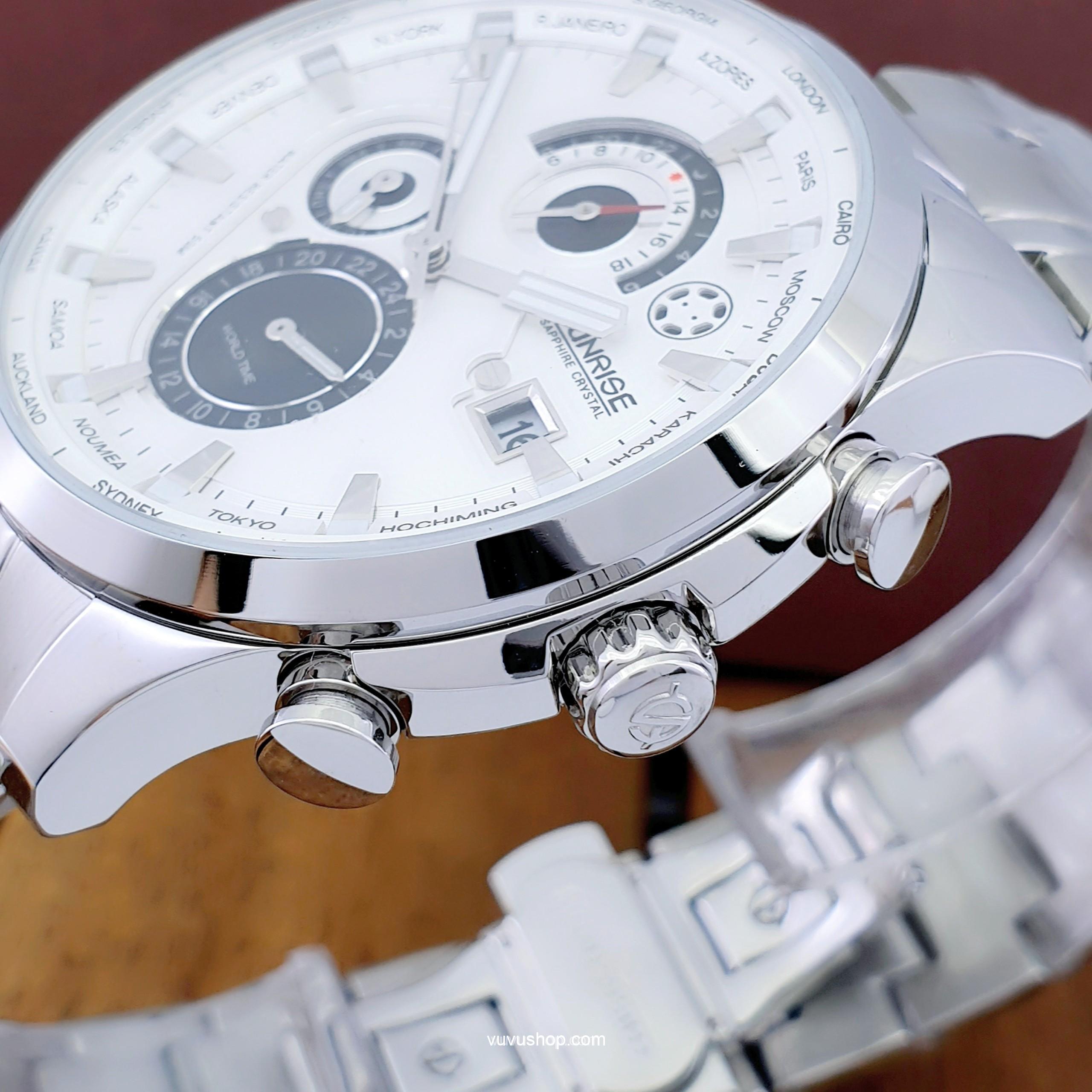 Đồng hồ nam SUNRISE 1135SA World time - Chính hãng - Ảnh 10