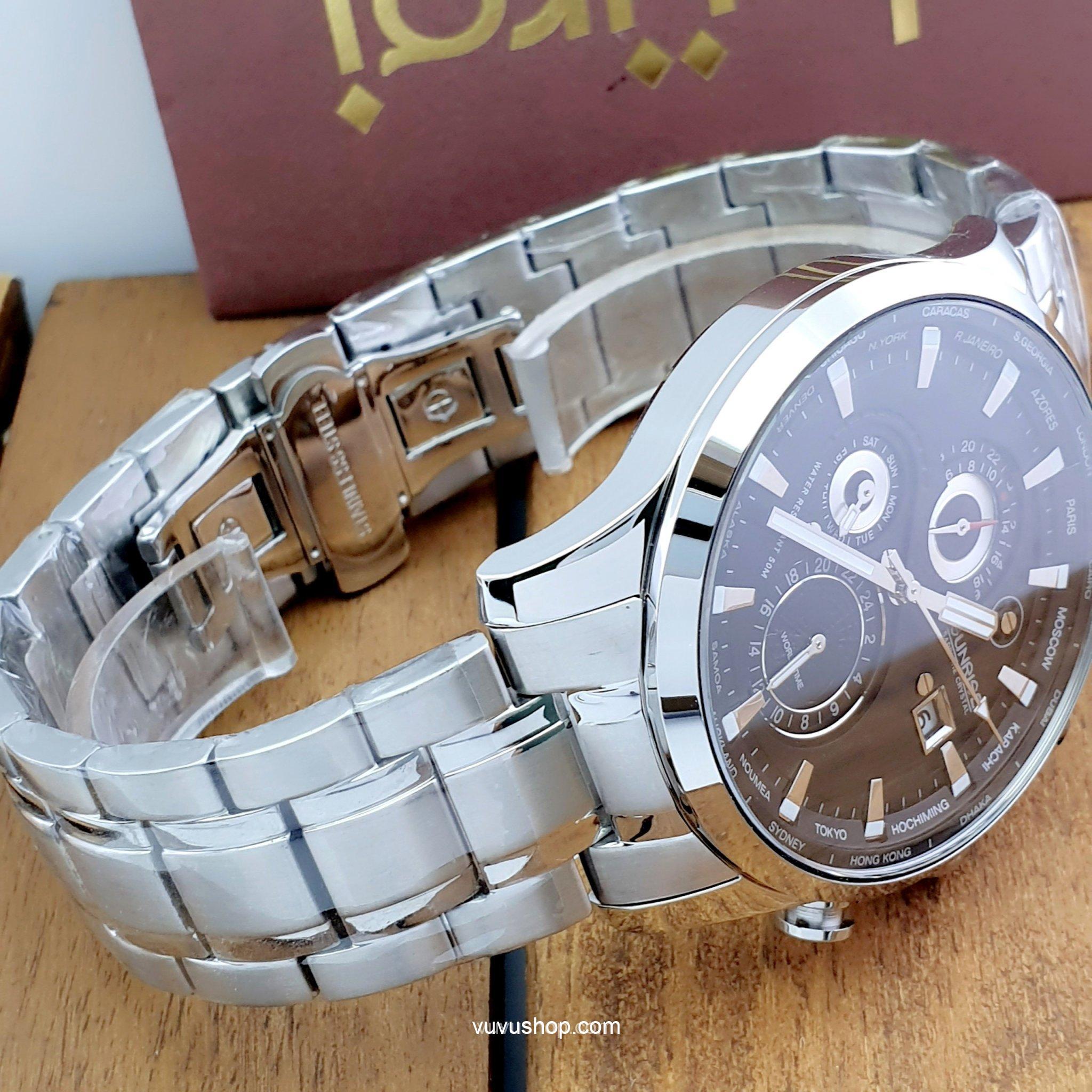 Đồng hồ nam SUNRISE 1135SA World time - Chính hãng - Ảnh 4