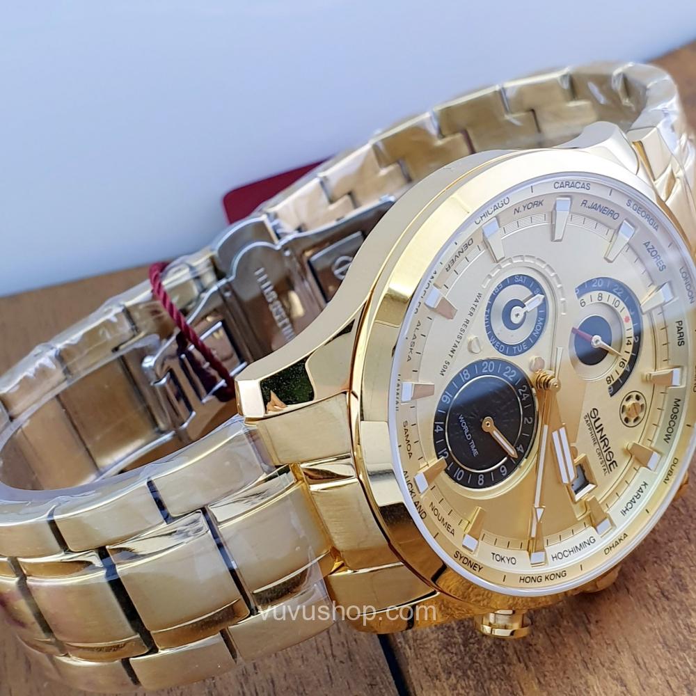 Đồng hồ nam SUNRISE 1135SA World time - Chính hãng - Ảnh 3