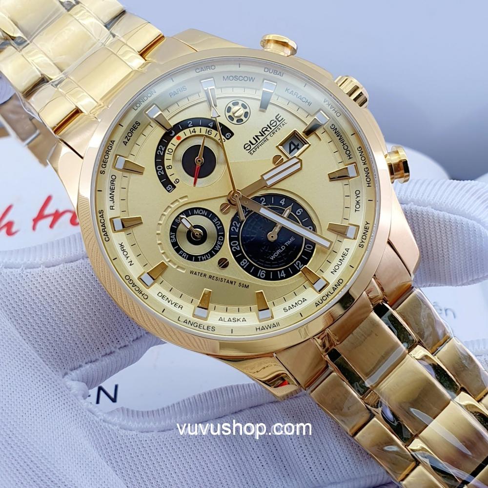 Đồng hồ nam SUNRISE 1135SA World time - Chính hãng - Ảnh 7