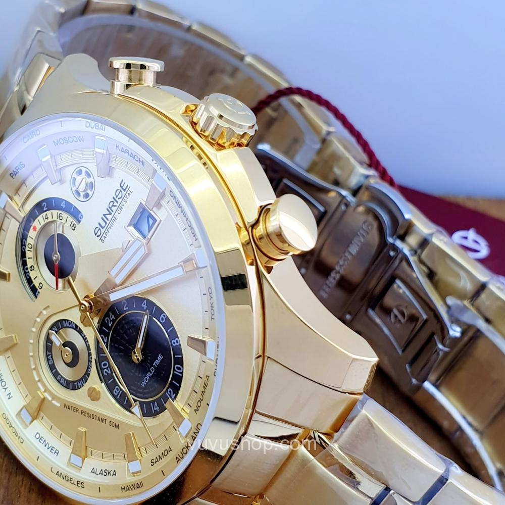 Đồng hồ nam SUNRISE 1135SA World time - Chính hãng - Ảnh 4