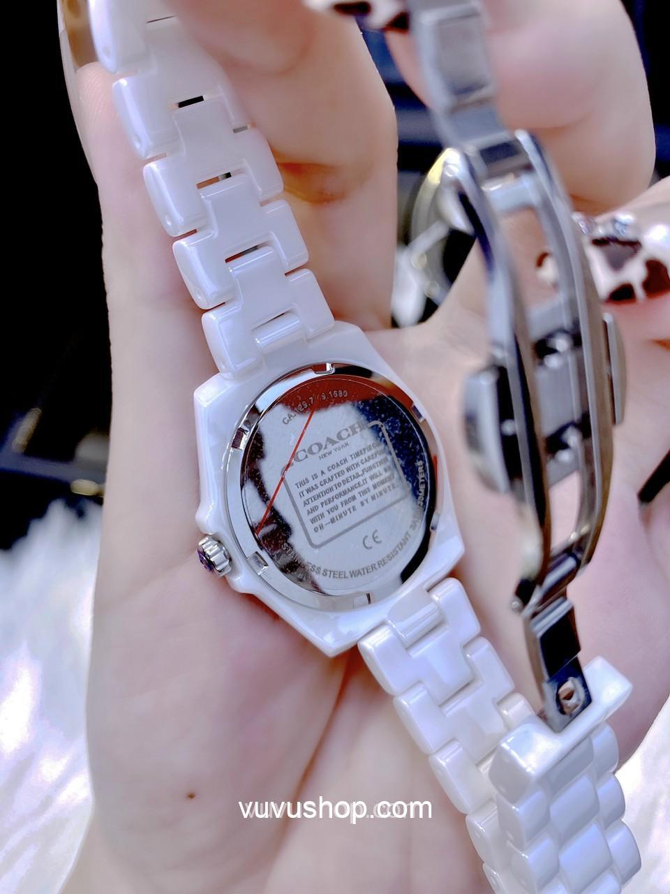 ĐỒNG HỒ NỮ COACH PRESTON BLUSH CERAMIC 14503464 - Ảnh 13