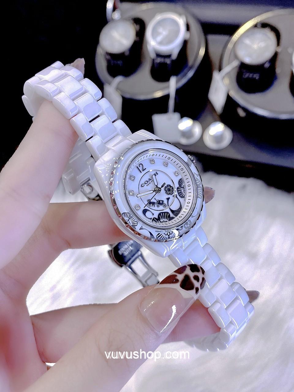 ĐỒNG HỒ NỮ COACH PRESTON BLUSH CERAMIC 14503464 - Ảnh 11