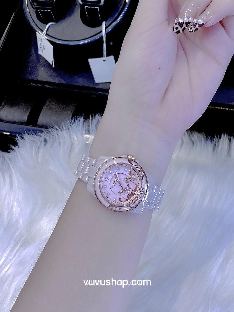 ĐỒNG HỒ NỮ COACH PRESTON BLUSH CERAMIC 14503465 - Ảnh 3
