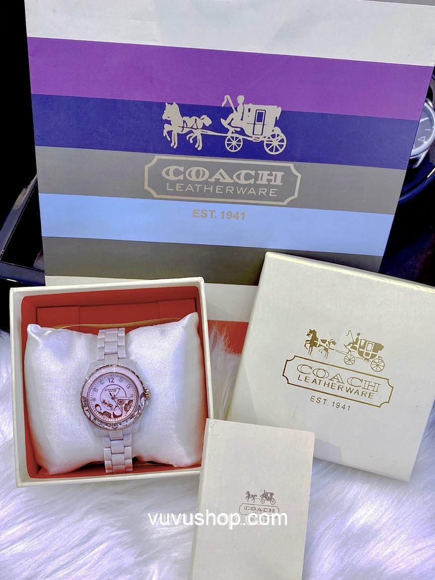 ĐỒNG HỒ NỮ COACH PRESTON BLUSH CERAMIC 14503465 - Ảnh 10