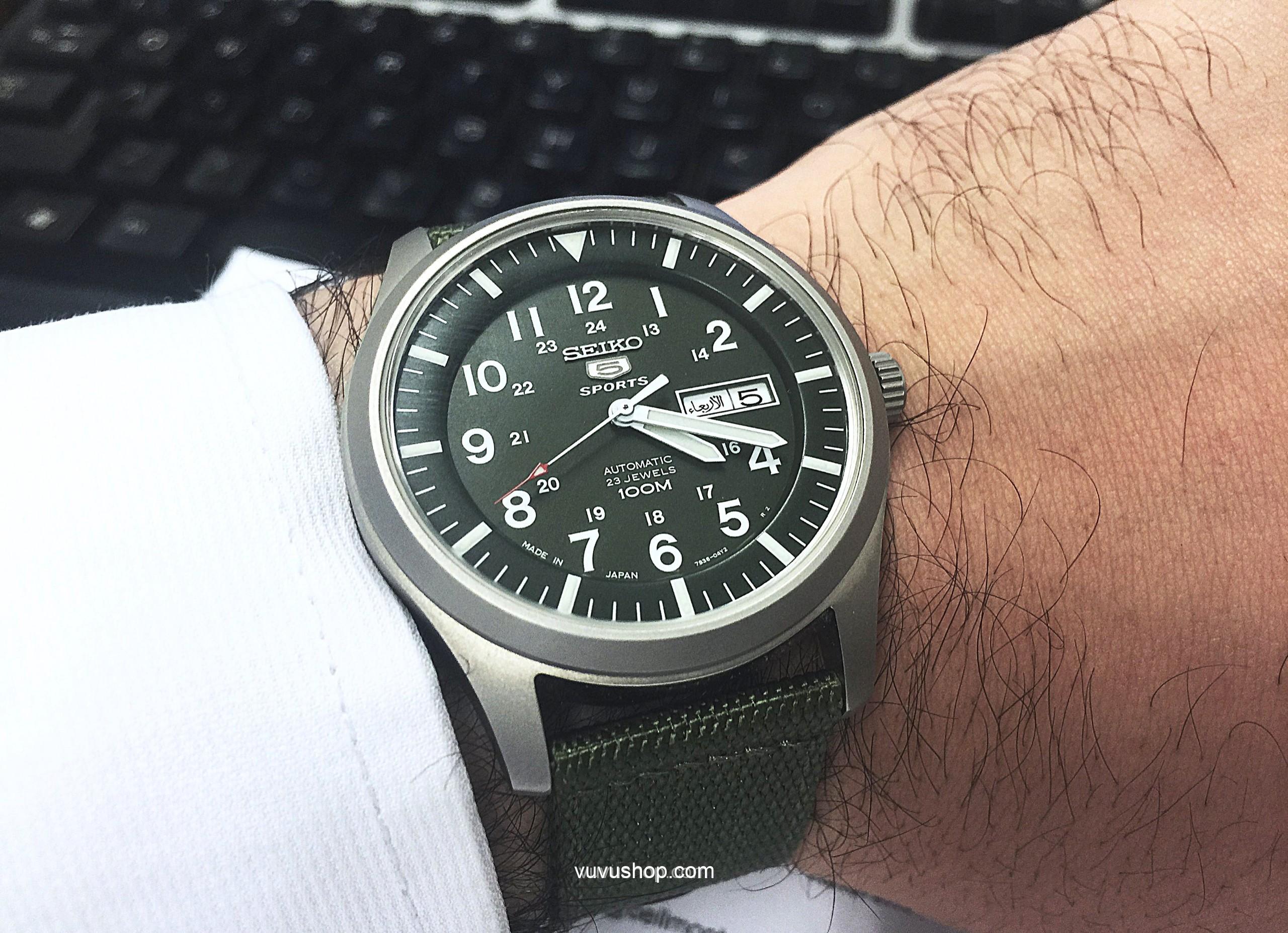 Đồng hồ nam SEIKO 5 Quân đội Automatic - Ảnh 2