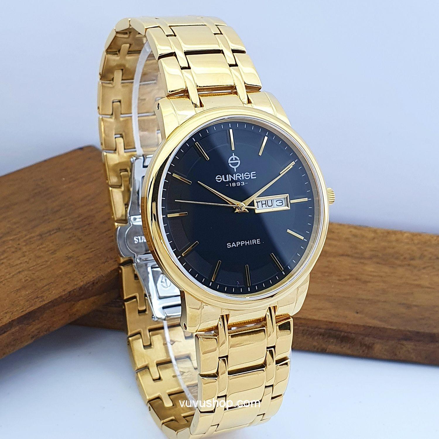 ĐỒNG HỒ NAM SUNRISE 1179SA - 2 LỊCH - KÍNH SAPPHIRE