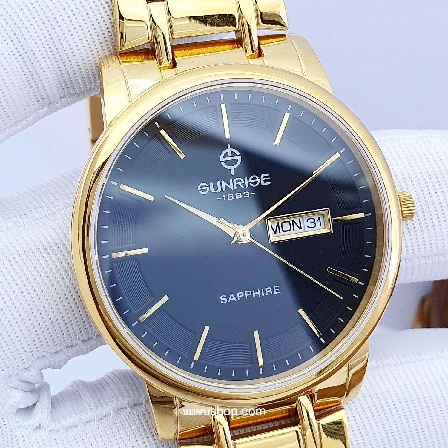 ĐỒNG HỒ NAM SUNRISE 1179SA - 2 LỊCH - KÍNH SAPPHIRE - Ảnh 5