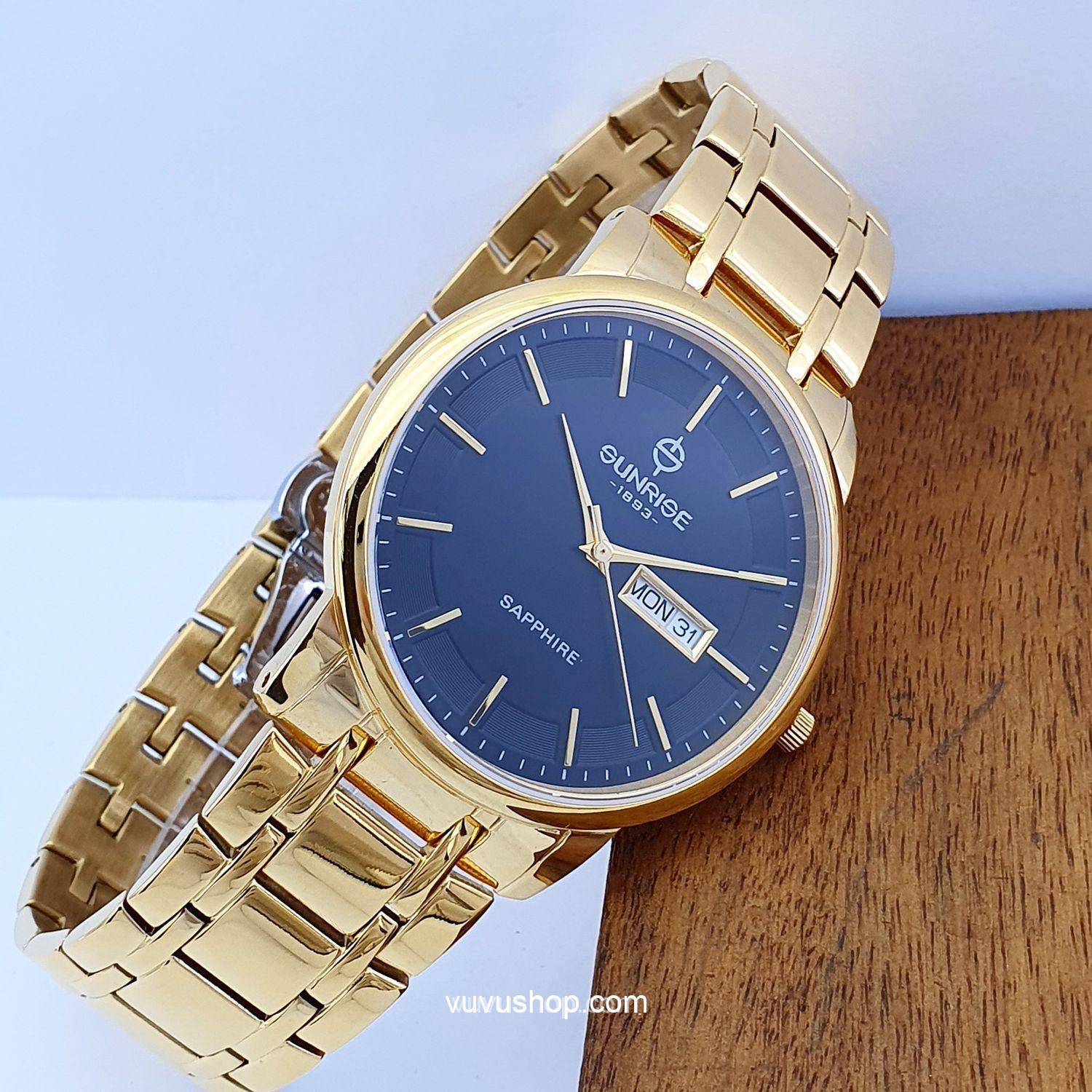 ĐỒNG HỒ NAM SUNRISE 1179SA - 2 LỊCH - KÍNH SAPPHIRE - Ảnh 2