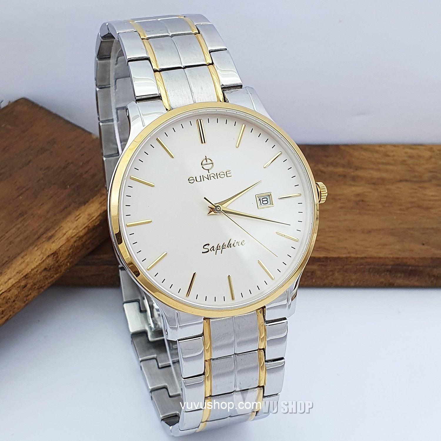 Đồng hồ nam SUNRISE DM691SWA - Kính sapphire