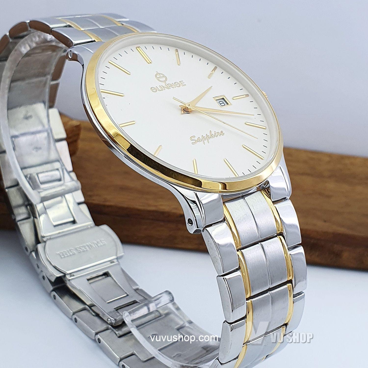 Đồng hồ nam SUNRISE DM691SWA - Kính sapphire - Ảnh 2