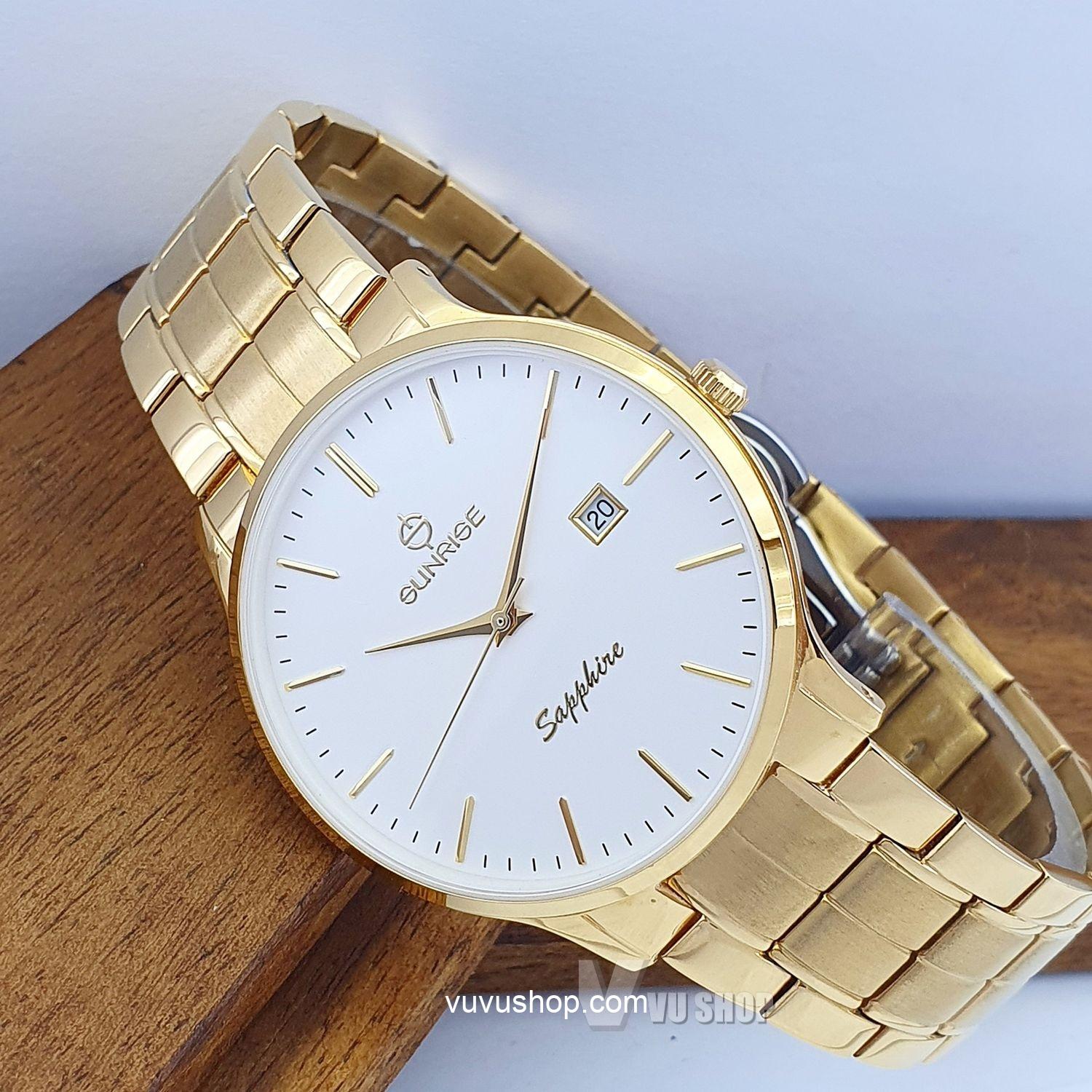 Đồng hồ nam SUNRISE DM691SWA - Kính sapphire