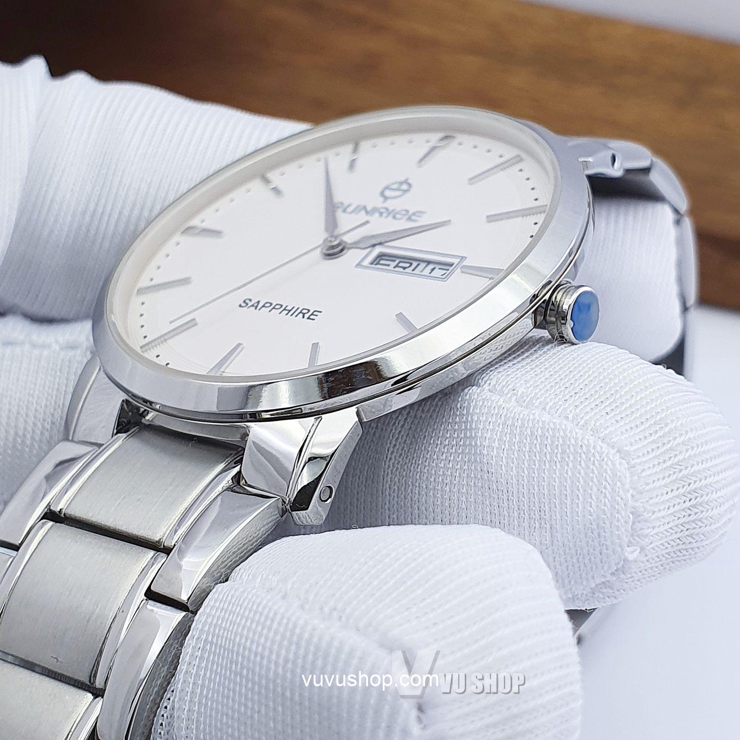 Đồng hồ nam SUNRISE DM749SWA - Kính sapphire - Ảnh 5