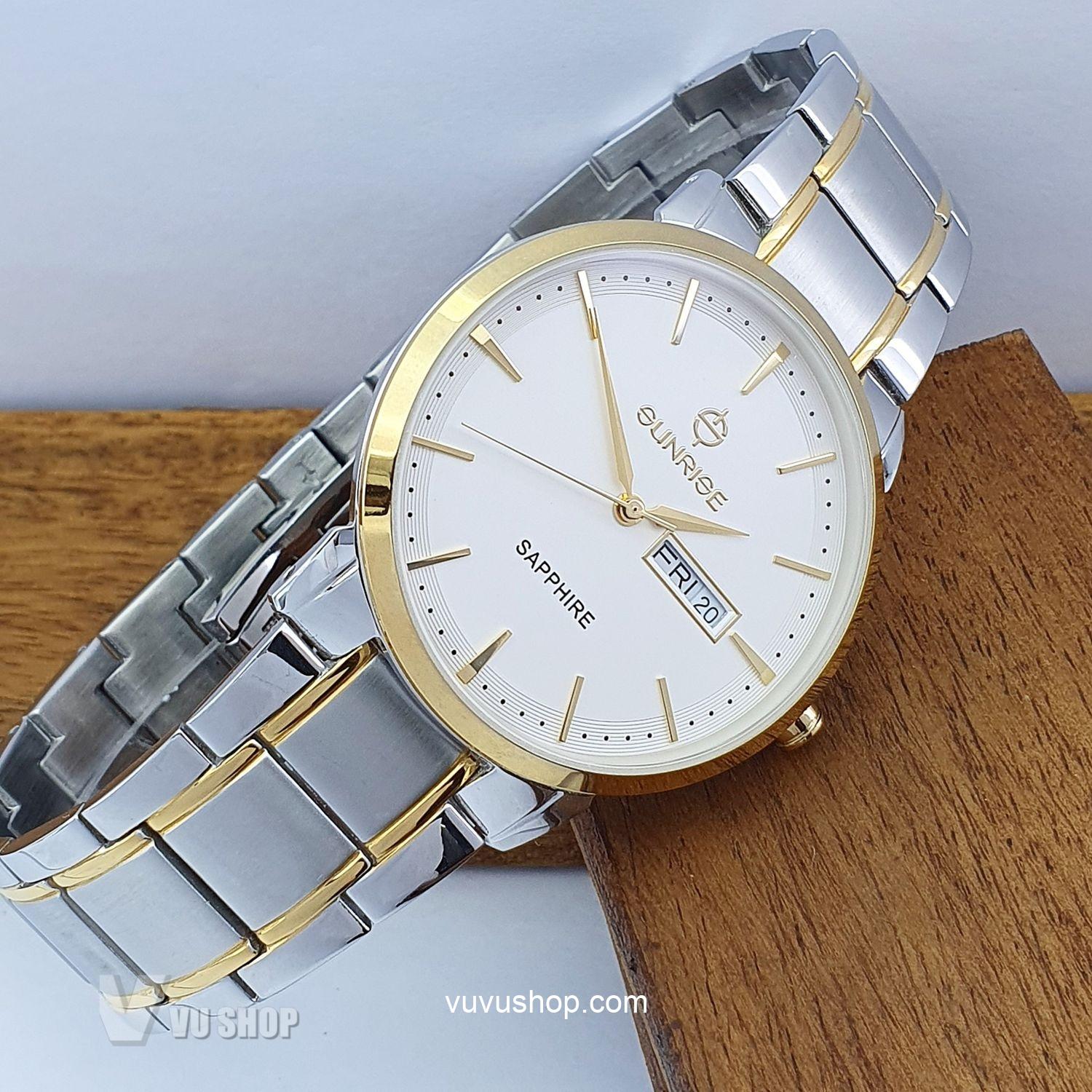 Đồng hồ nam SUNRISE DM749SWA - Kính sapphire