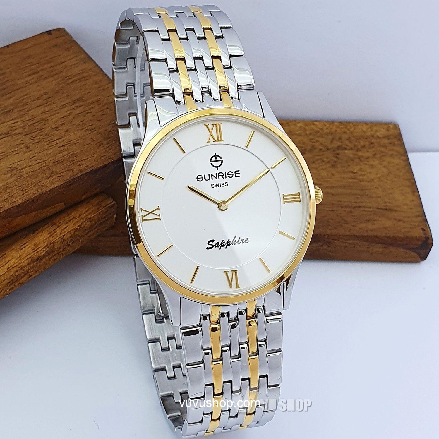 Đồng hồ nam SUNRISE DM736SWC Siêu mỏng Chính hãng - Ảnh 3