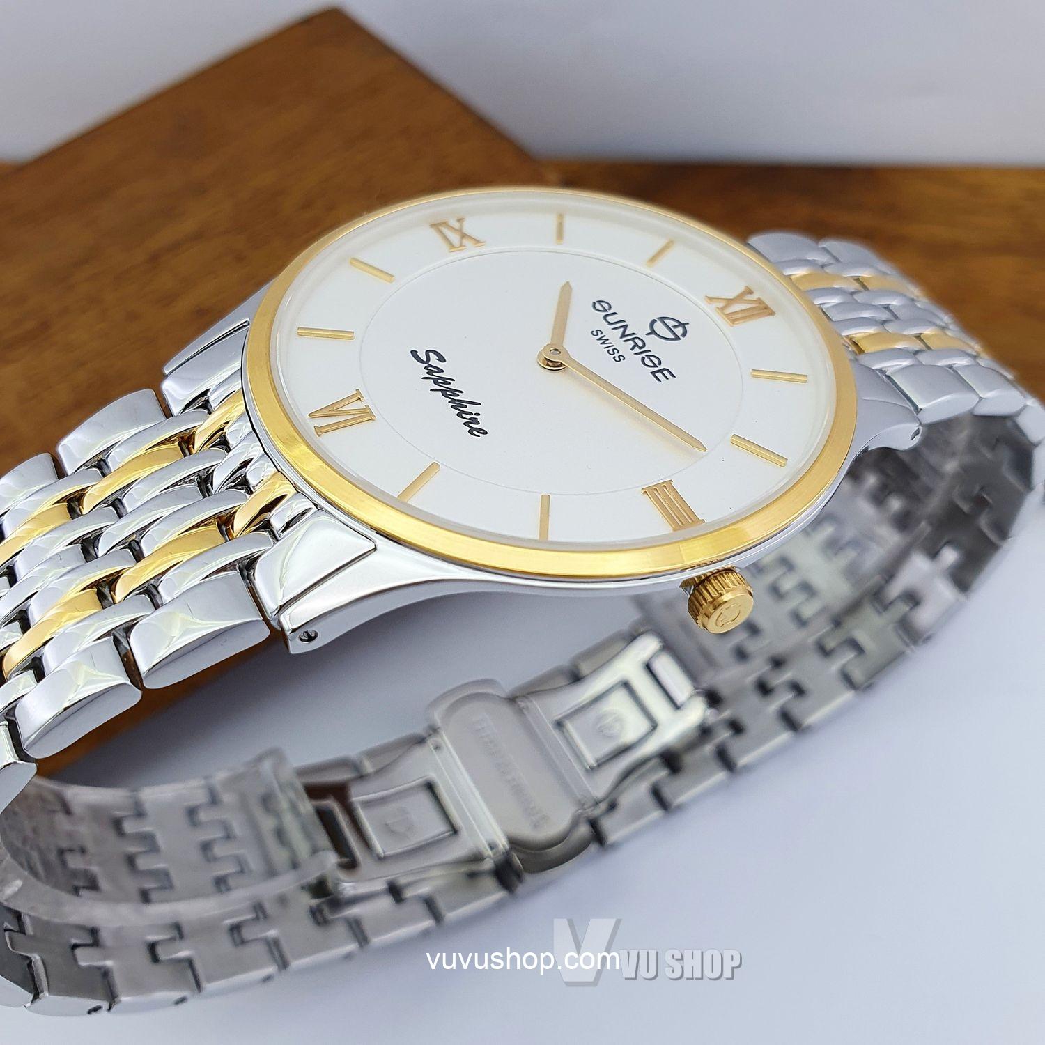 Đồng hồ nam SUNRISE DM736SWC Siêu mỏng Chính hãng - Ảnh 4