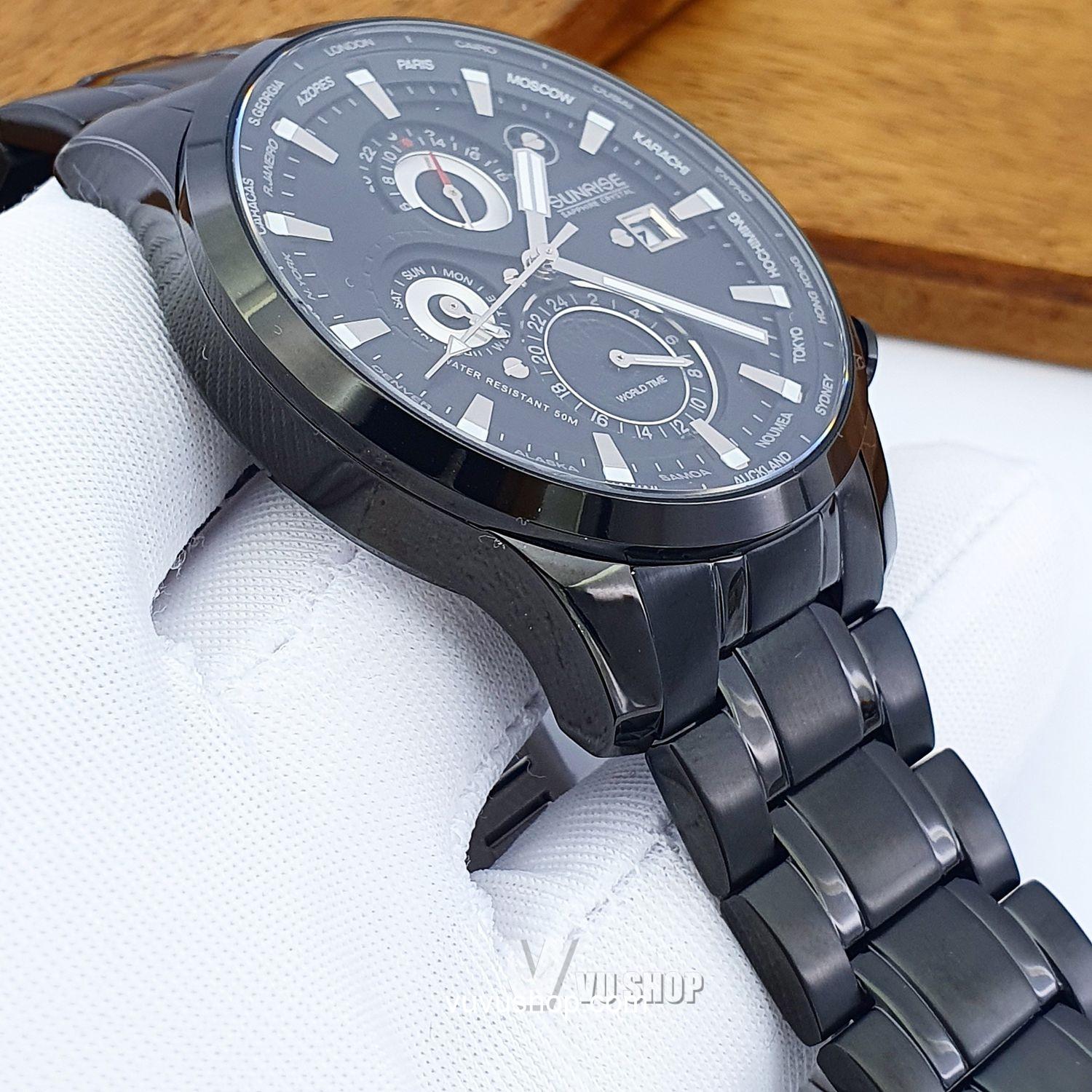 Đồng hồ nam SUNRISE 1135SA World time - Chính hãng - Ảnh 6