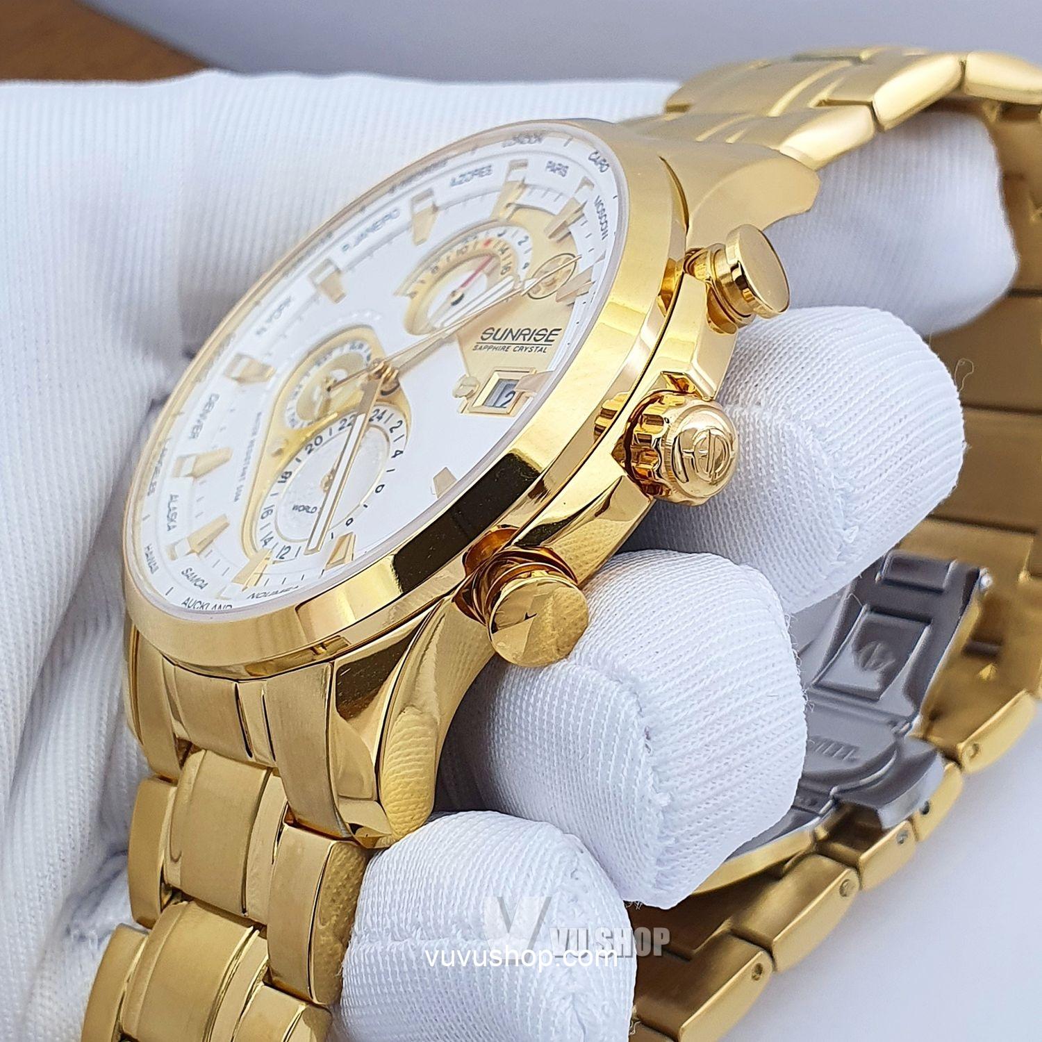 Đồng hồ nam SUNRISE 1135SA World time - Chính hãng - Ảnh 10