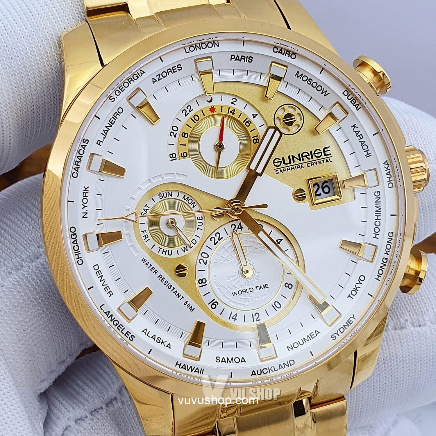 Đồng hồ nam SUNRISE 1135SA World time - Chính hãng - Ảnh 13