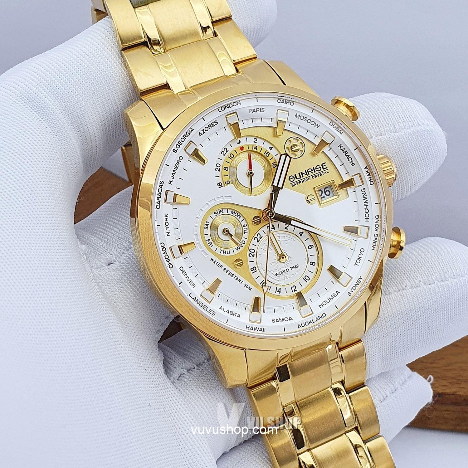 Đồng hồ nam SUNRISE 1135SA World time - Chính hãng - Ảnh 9