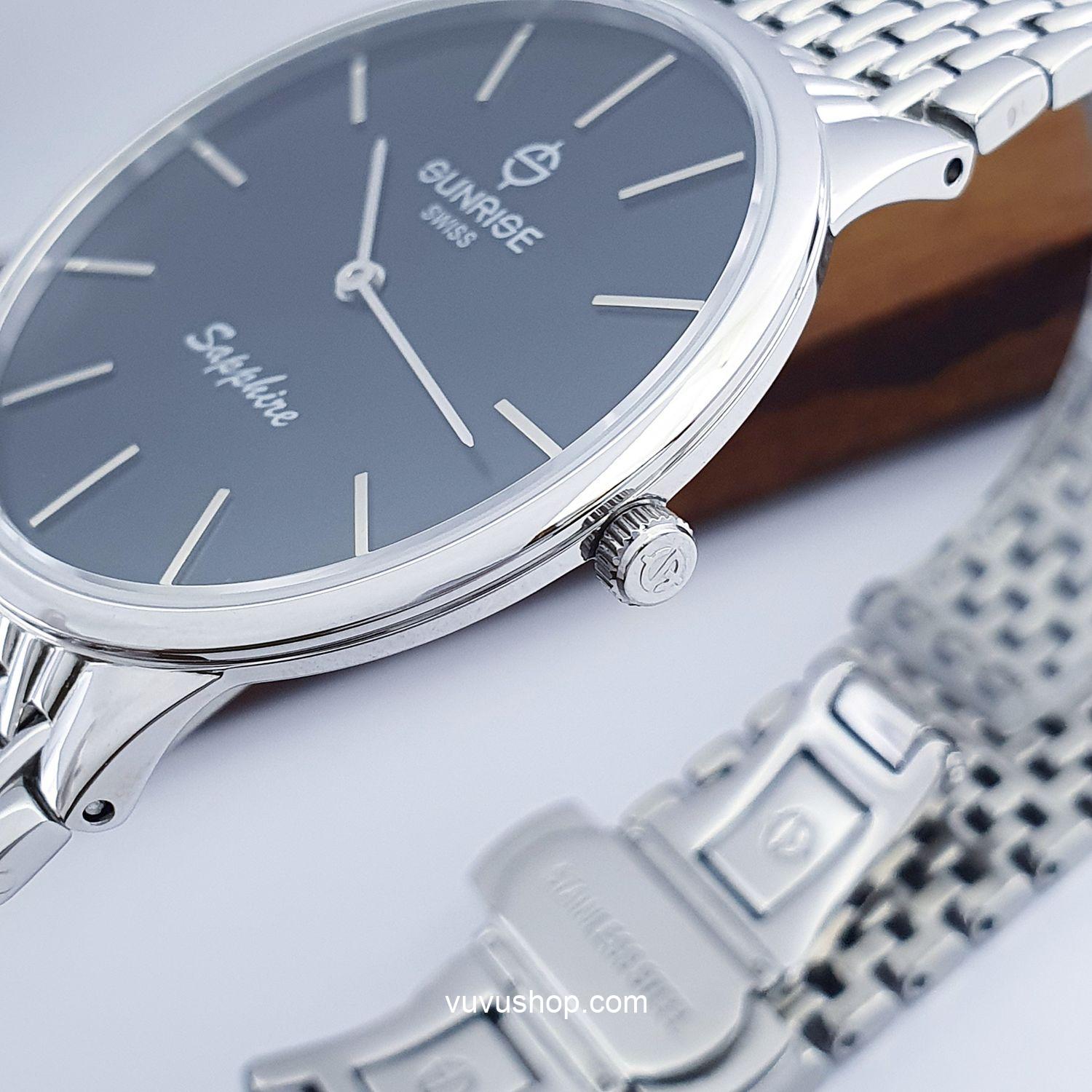 Đồng hồ nam SUNRISE DM738SWD Siêu mỏng Chính hãng - Ảnh 3