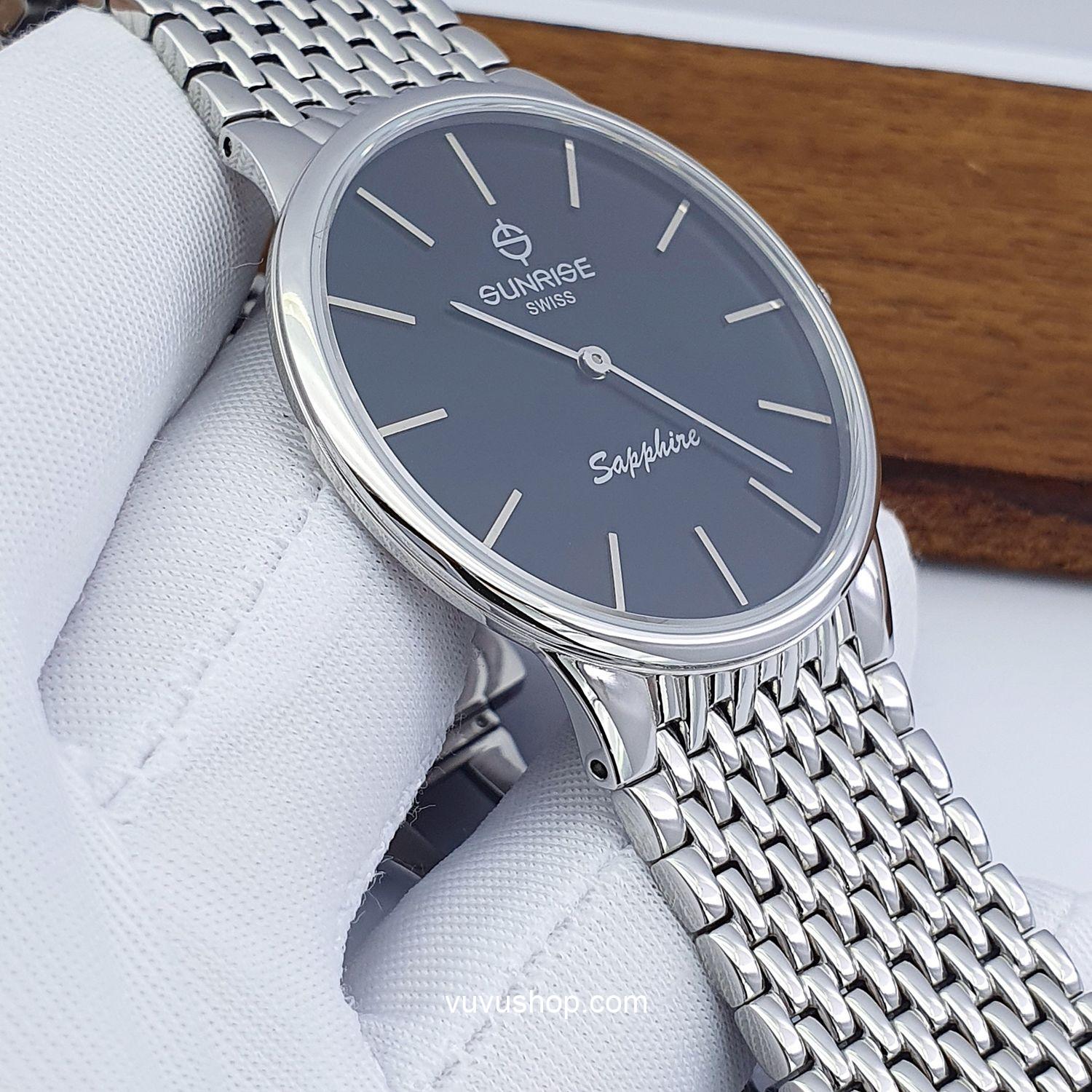 Đồng hồ nam SUNRISE DM738SWD Siêu mỏng Chính hãng - Ảnh 4