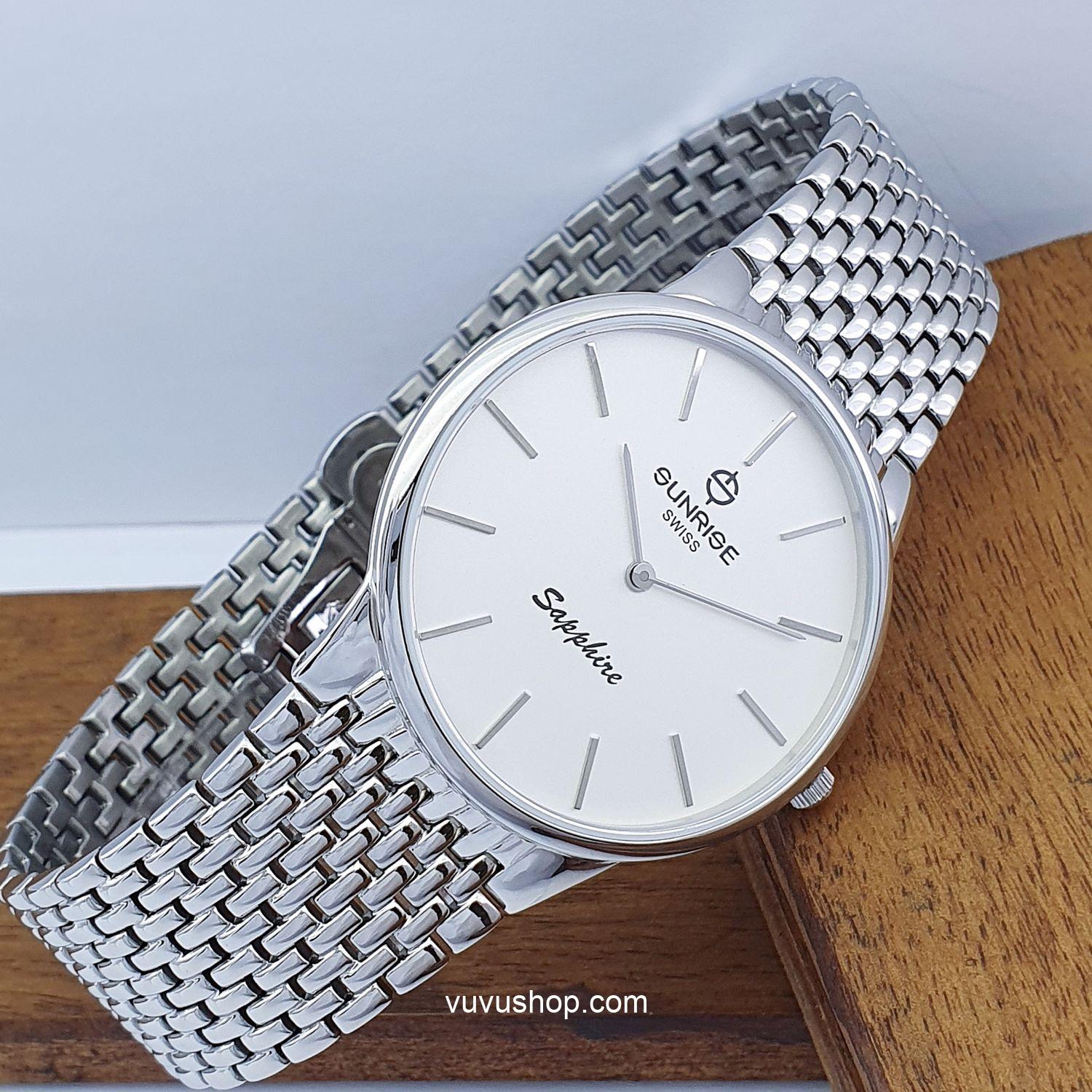 Đồng hồ nam SUNRISE DM738SWD Siêu mỏng Chính hãng