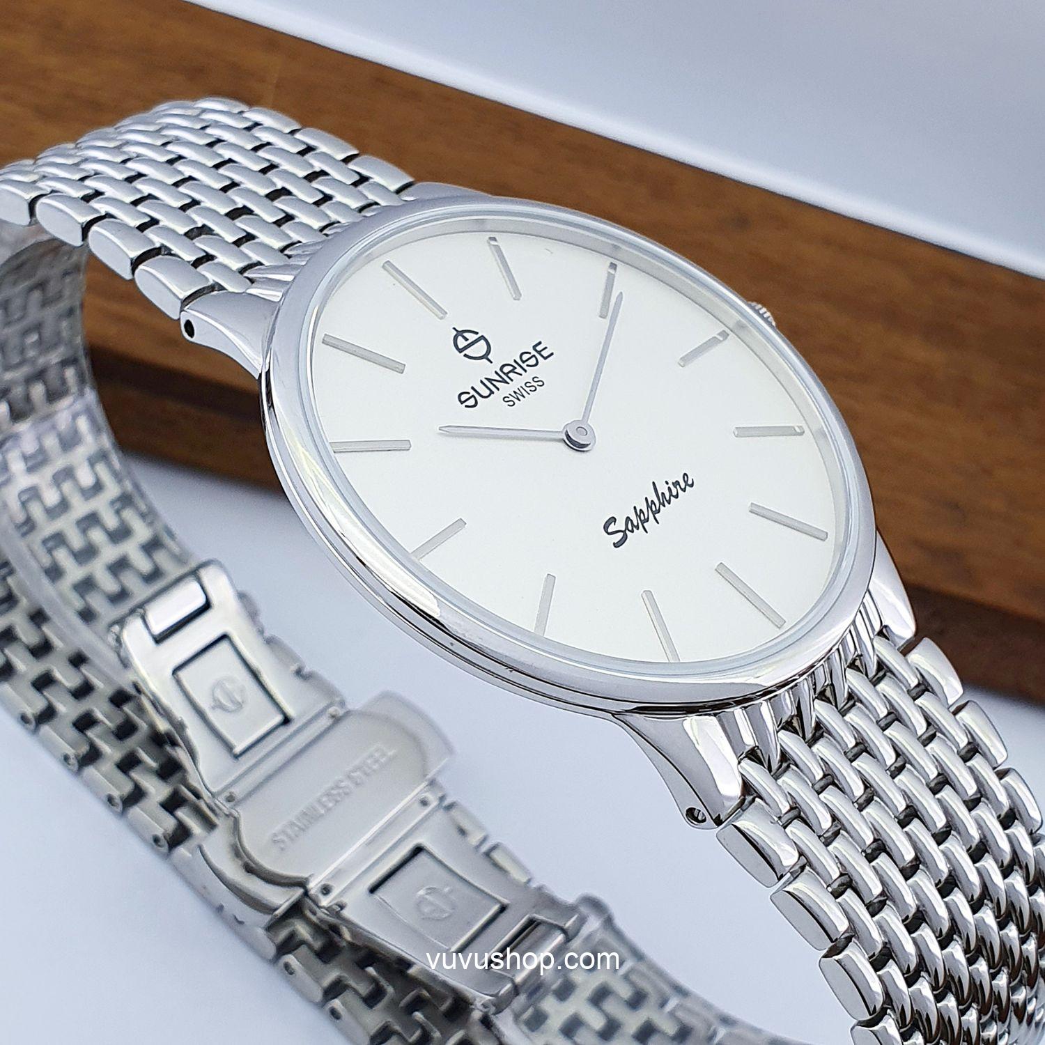 Đồng hồ nam SUNRISE DM738SWD Siêu mỏng Chính hãng - Ảnh 8