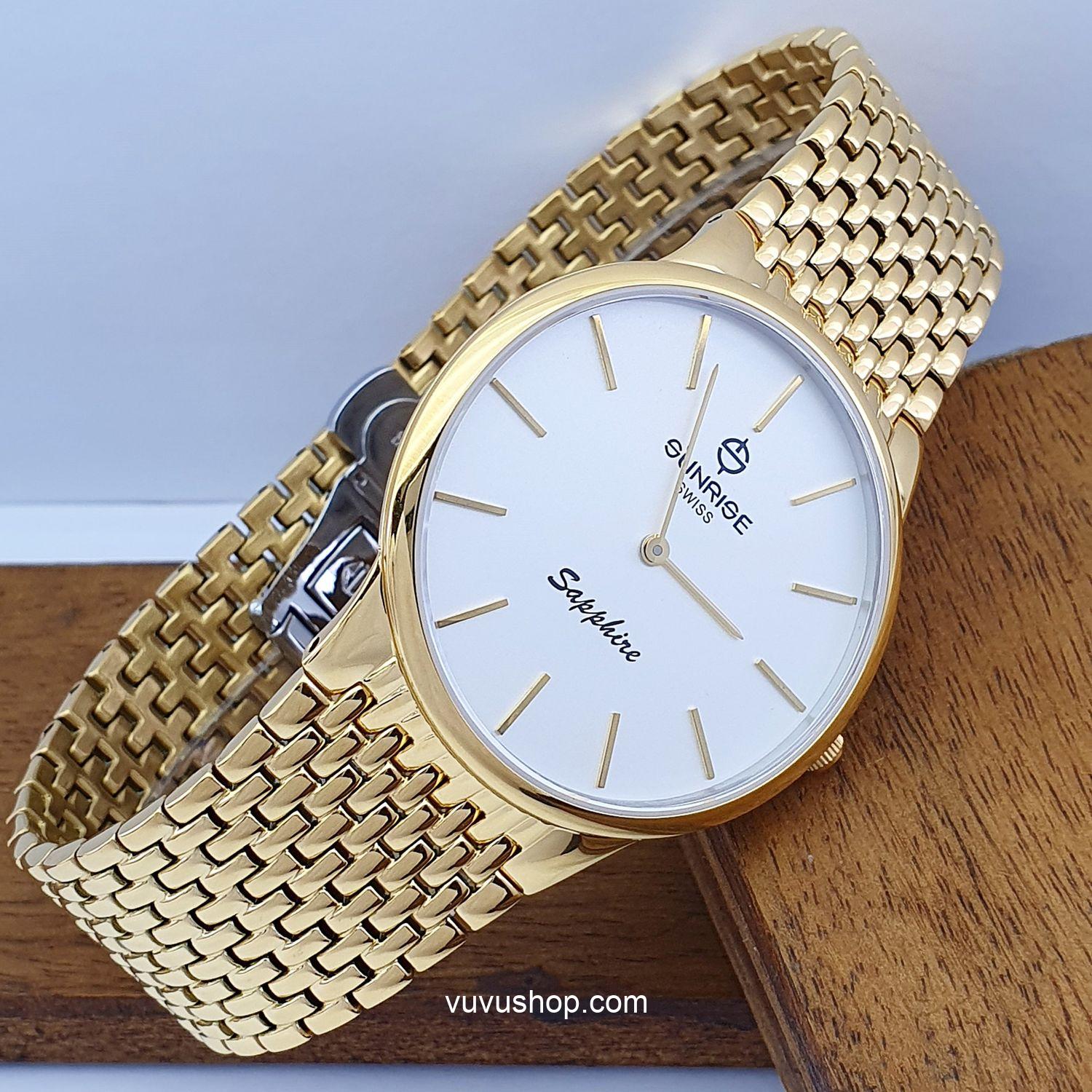 Đồng hồ nam SUNRISE DM738SWD Siêu mỏng Chính hãng