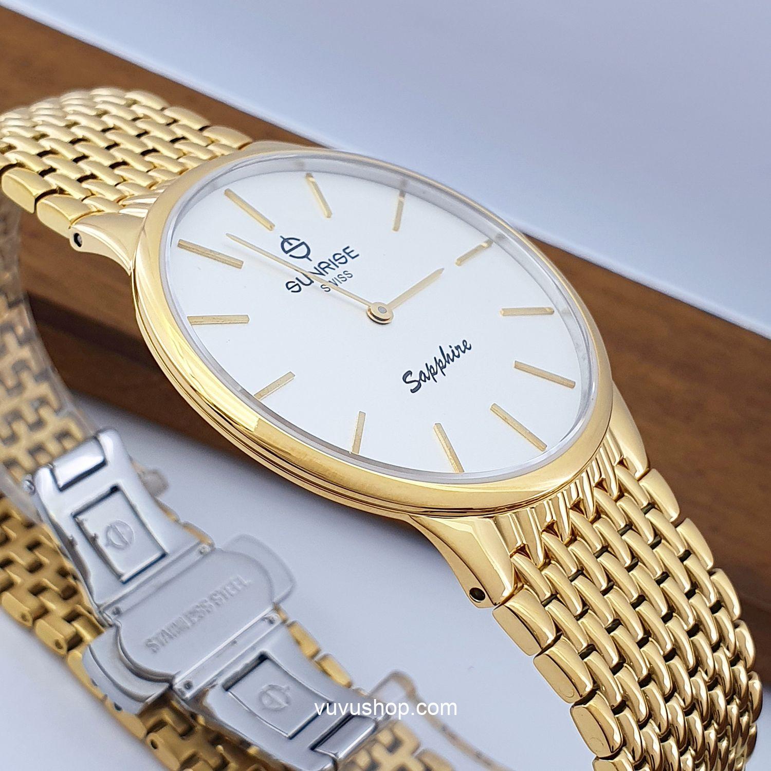 Đồng hồ đôi SUNRISE DM738SWD siêu mỏng Chính hãng - Ảnh 5