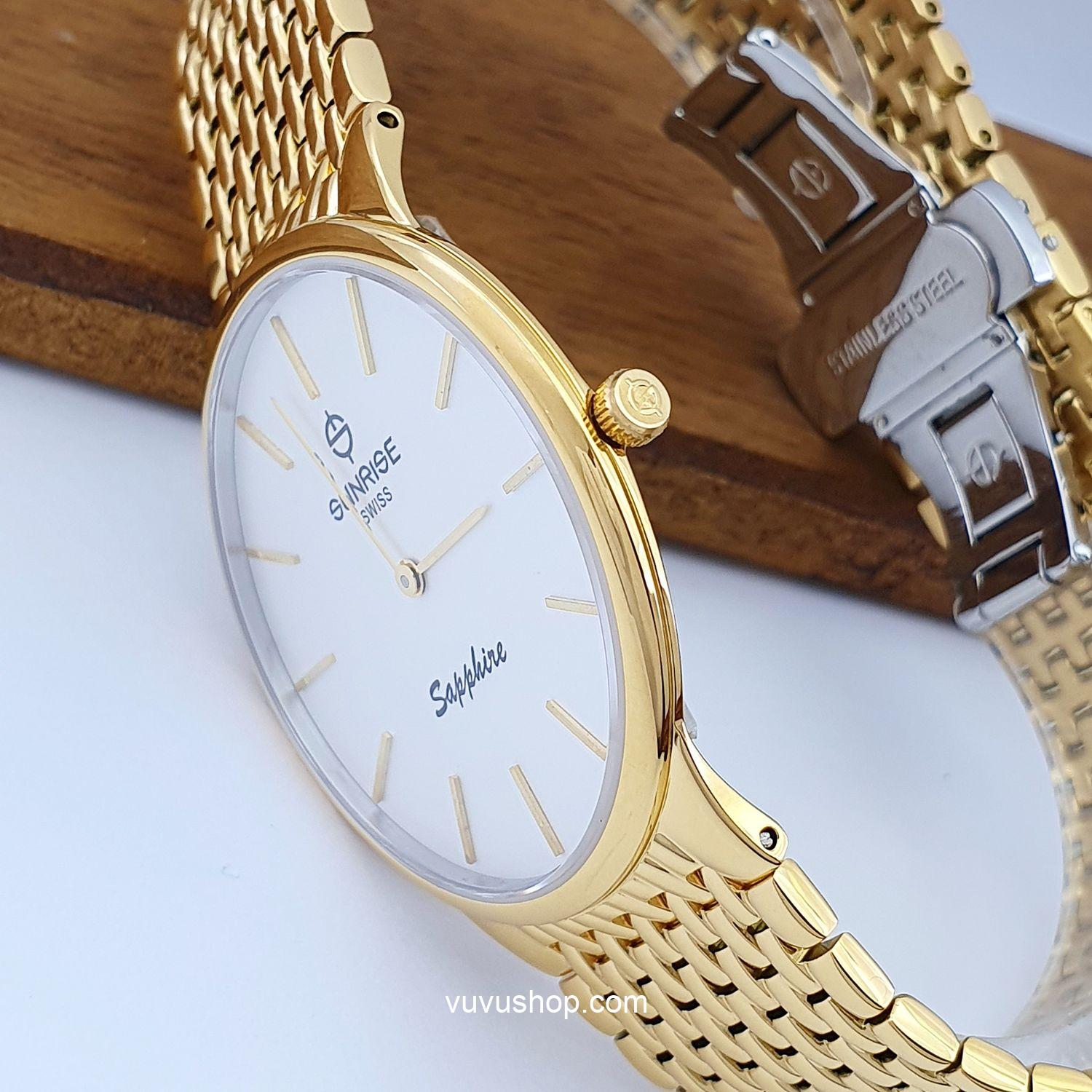 Đồng hồ đôi SUNRISE DM738SWD siêu mỏng Chính hãng - Ảnh 6